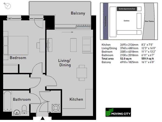 Fulham Riverside Garden Apartments East Fulham Sw6 1 Bedroom Flat For Sale Primelocation