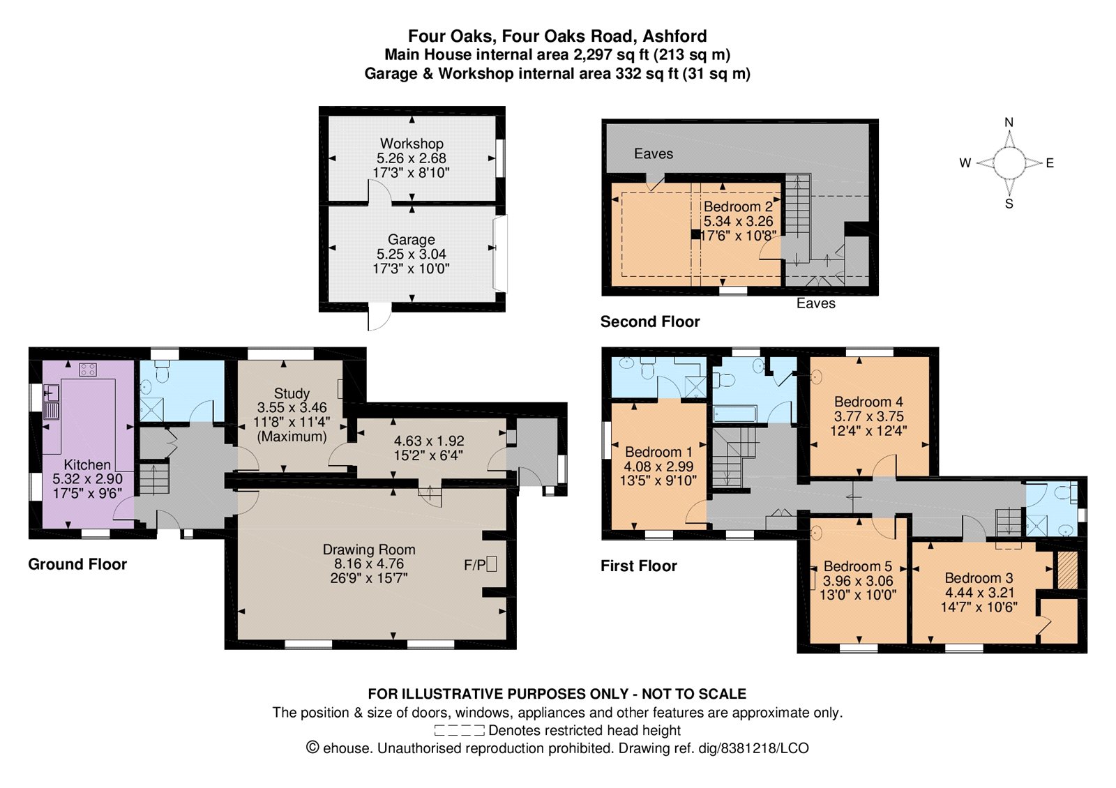 5 Bedrooms Detached house for sale in Four Oaks Road, Headcorn, Ashford, Kent TN27