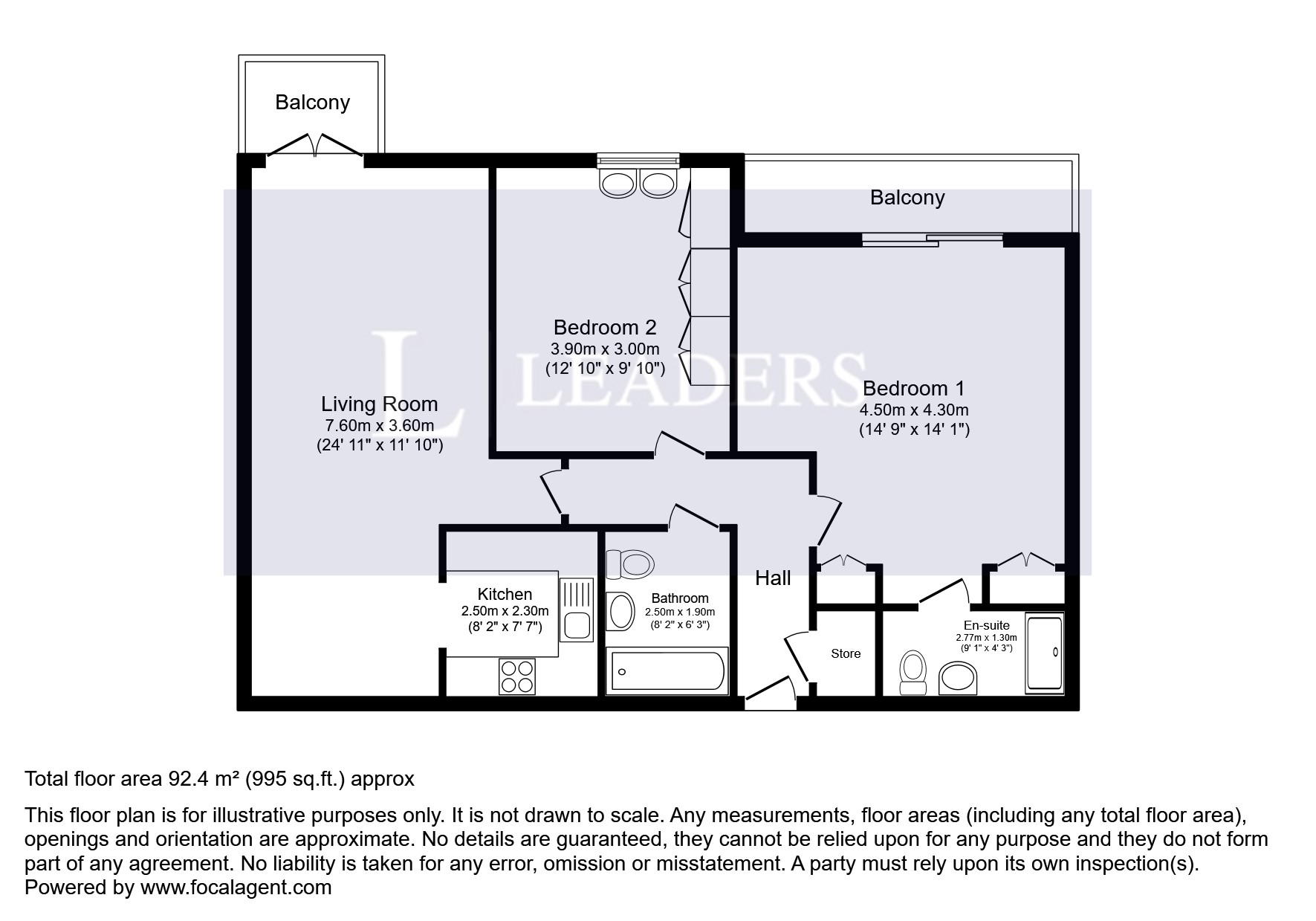 55, Bradley Court, Crossley Road floorplan