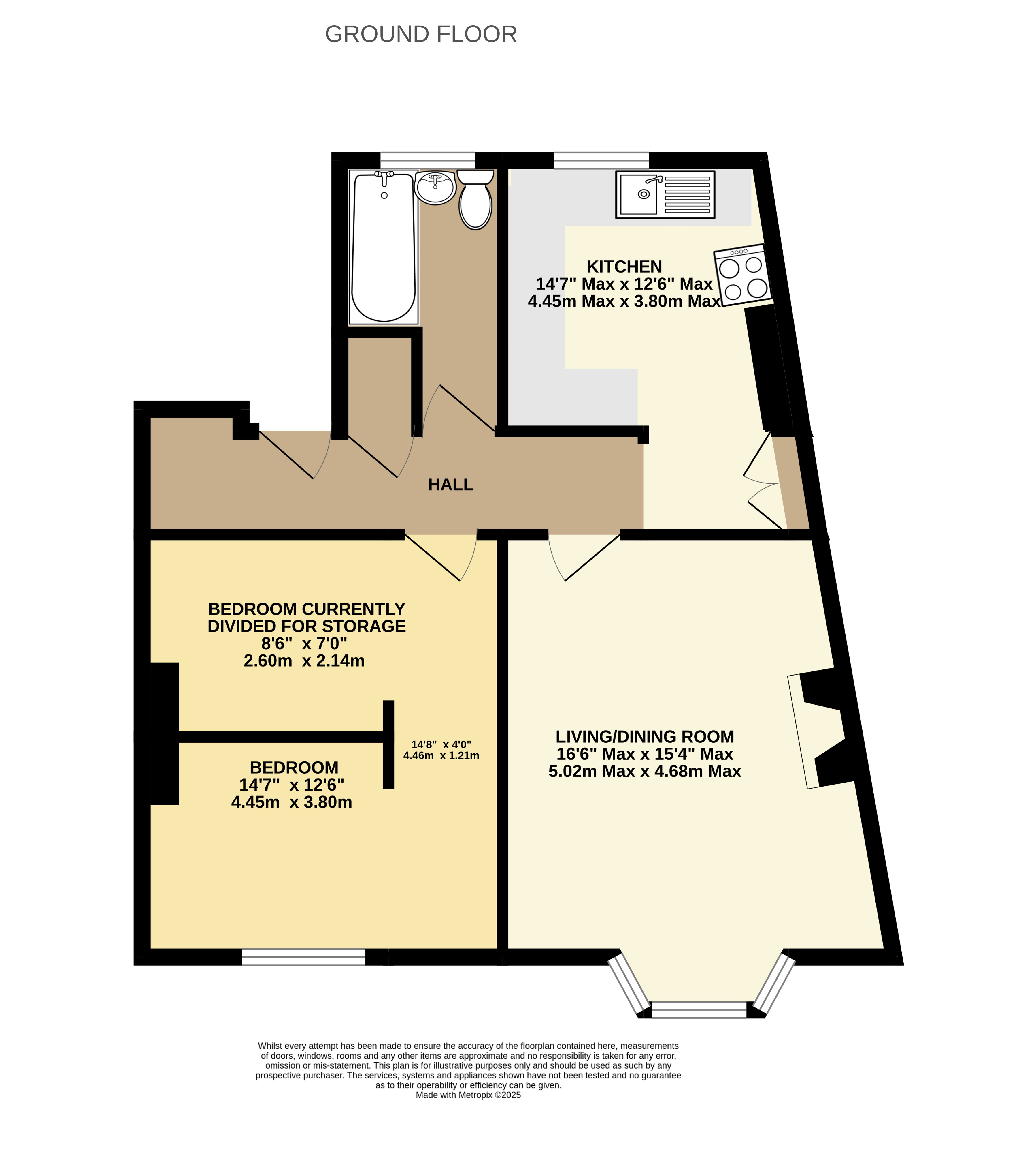 Flat 2, 10, Marine Place, Seaton floorplan