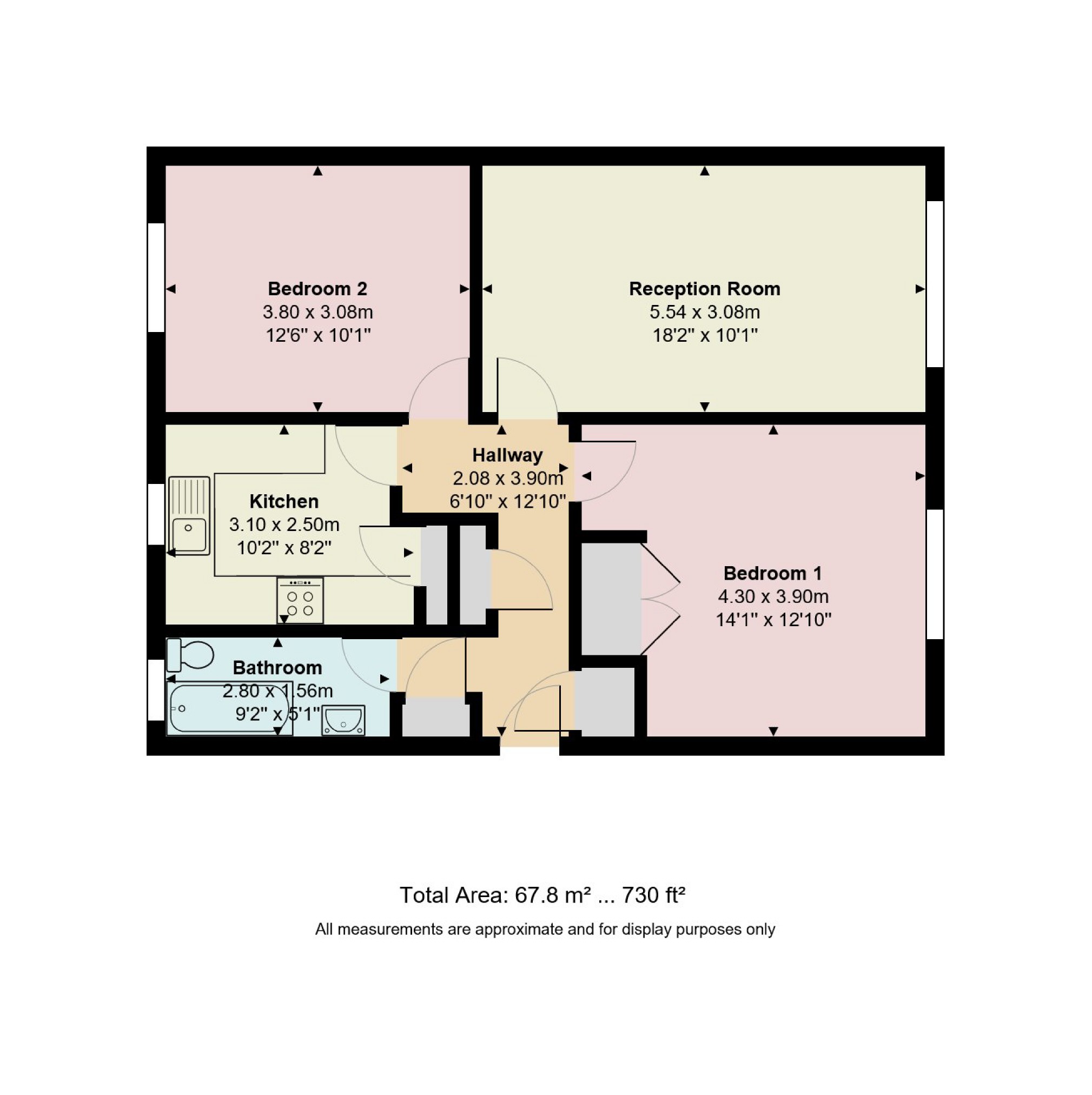 2 Bedrooms Flat for sale in Bromet Close, Watford, Herts WD17