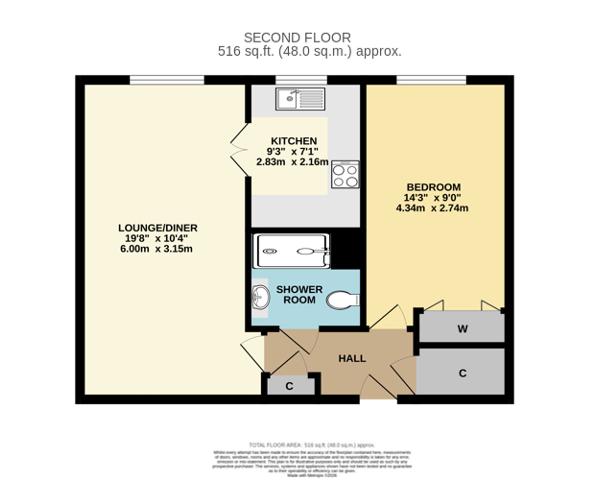 Flat 37, Berryfield Court, Southampton floorplan