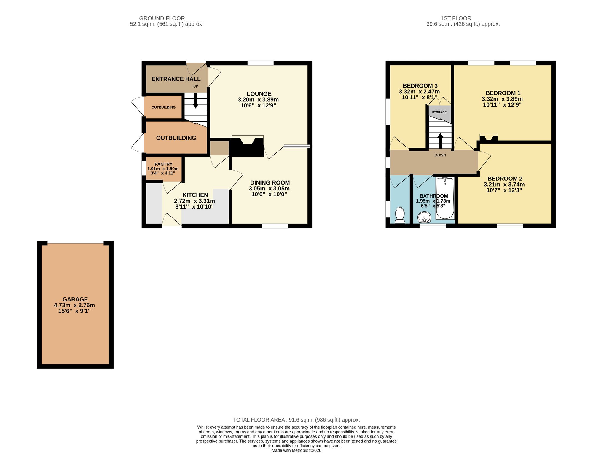 10 Rogers Avenue, Worksop floorplan
