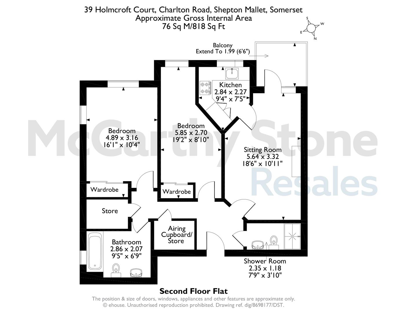 39 Holmcroft Court, Charlton Road, Shepton Mallet floorplan