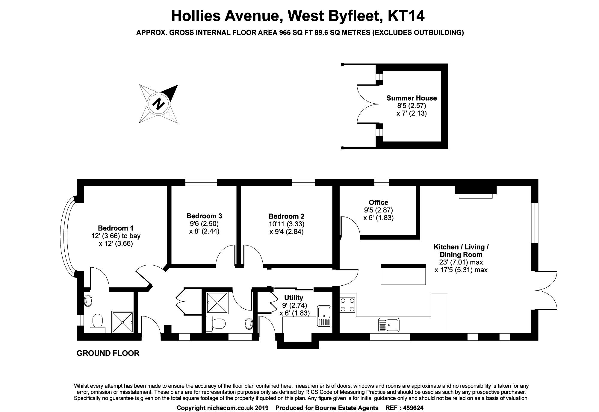 3 Bedrooms Detached bungalow for sale in Hollies Avenue, West Byfleet KT14