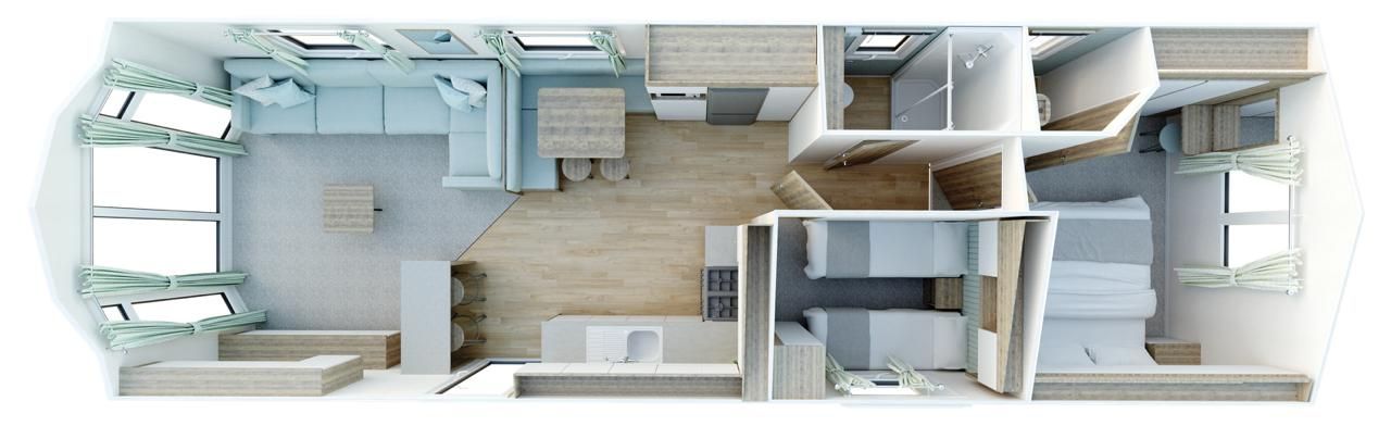 29, Hareshaw Linn Caravan Park, Hexham floorplan