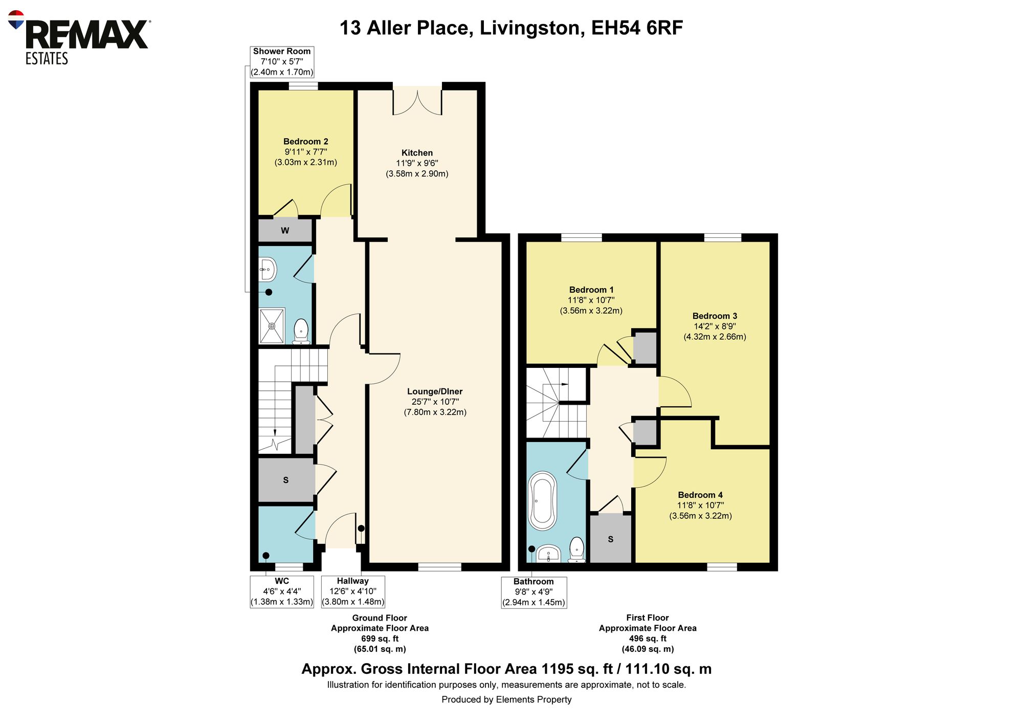 13 Aller Place, Livingston floorplan