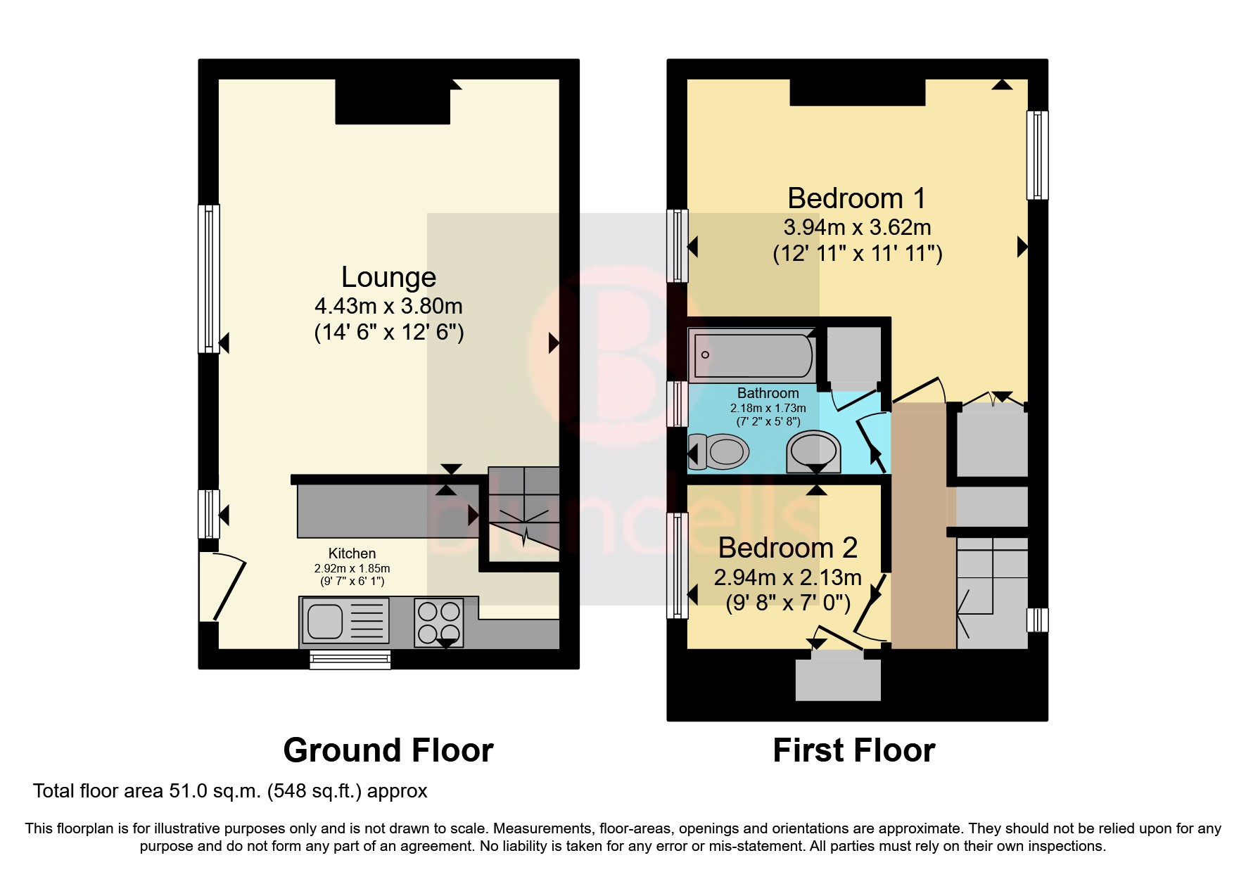 High Street, Braithwell, Rotherham, South Yorkshire S66, 2 bedroom