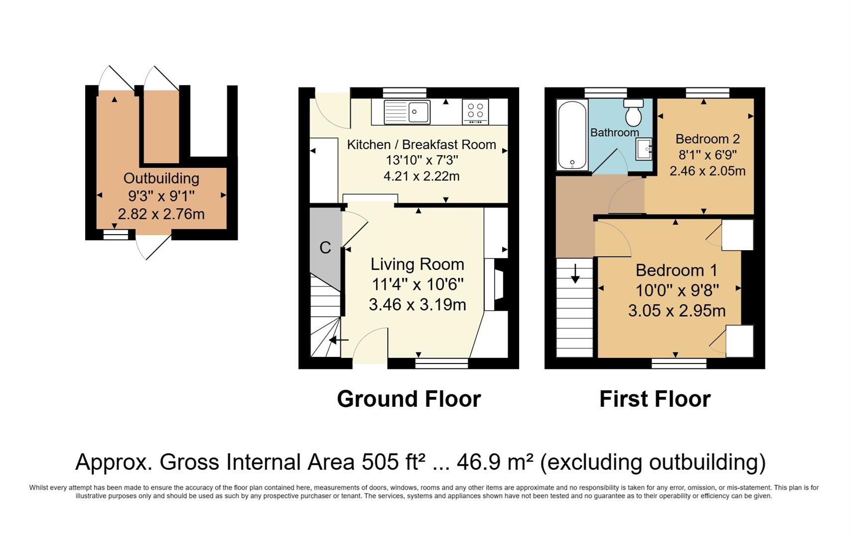 3, Old School Cottages, Ightham floorplan