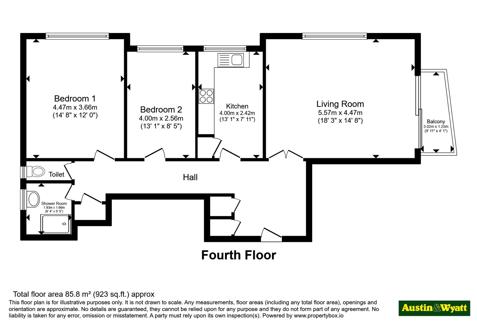 Flat 25, Ashton Court, 46, Western Road, Poole floorplan