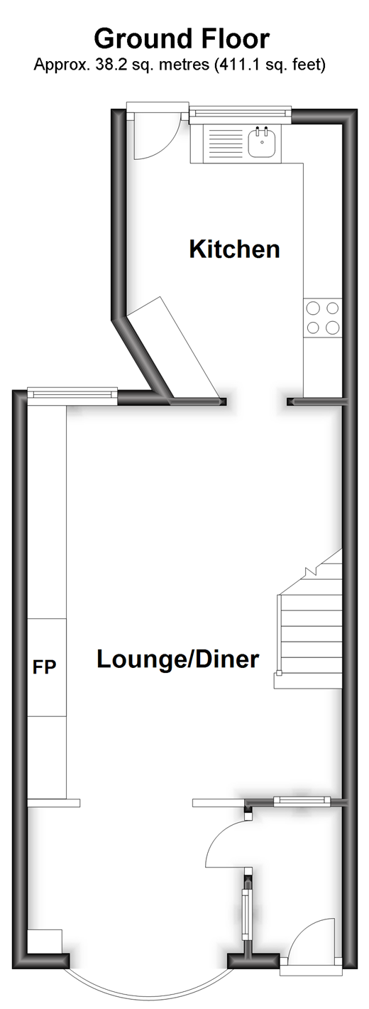 Bevis Road, Portsmouth, Hampshire PO2, 2 bedroom terraced house for