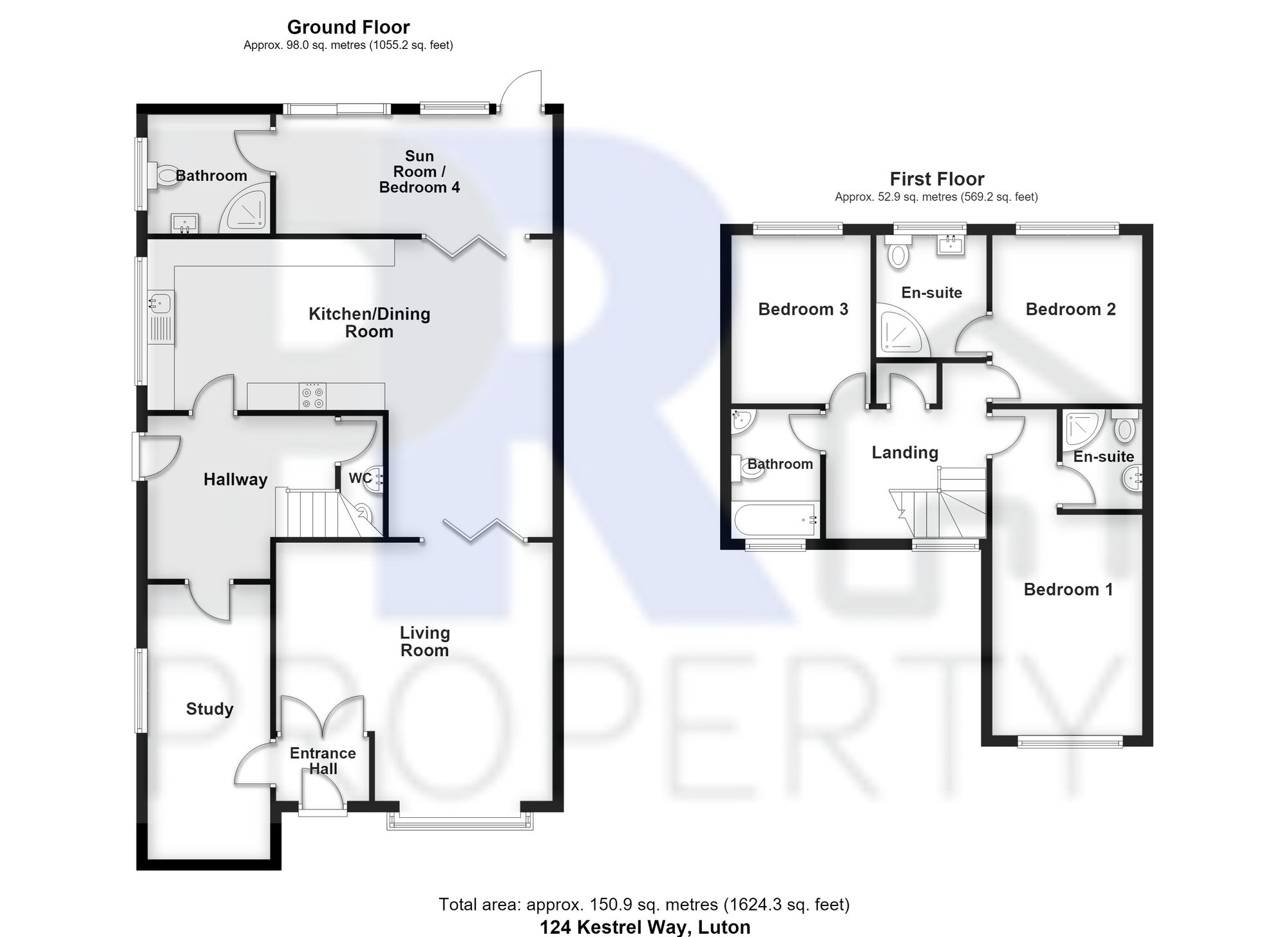 124 Kestrel Way, Luton floorplan