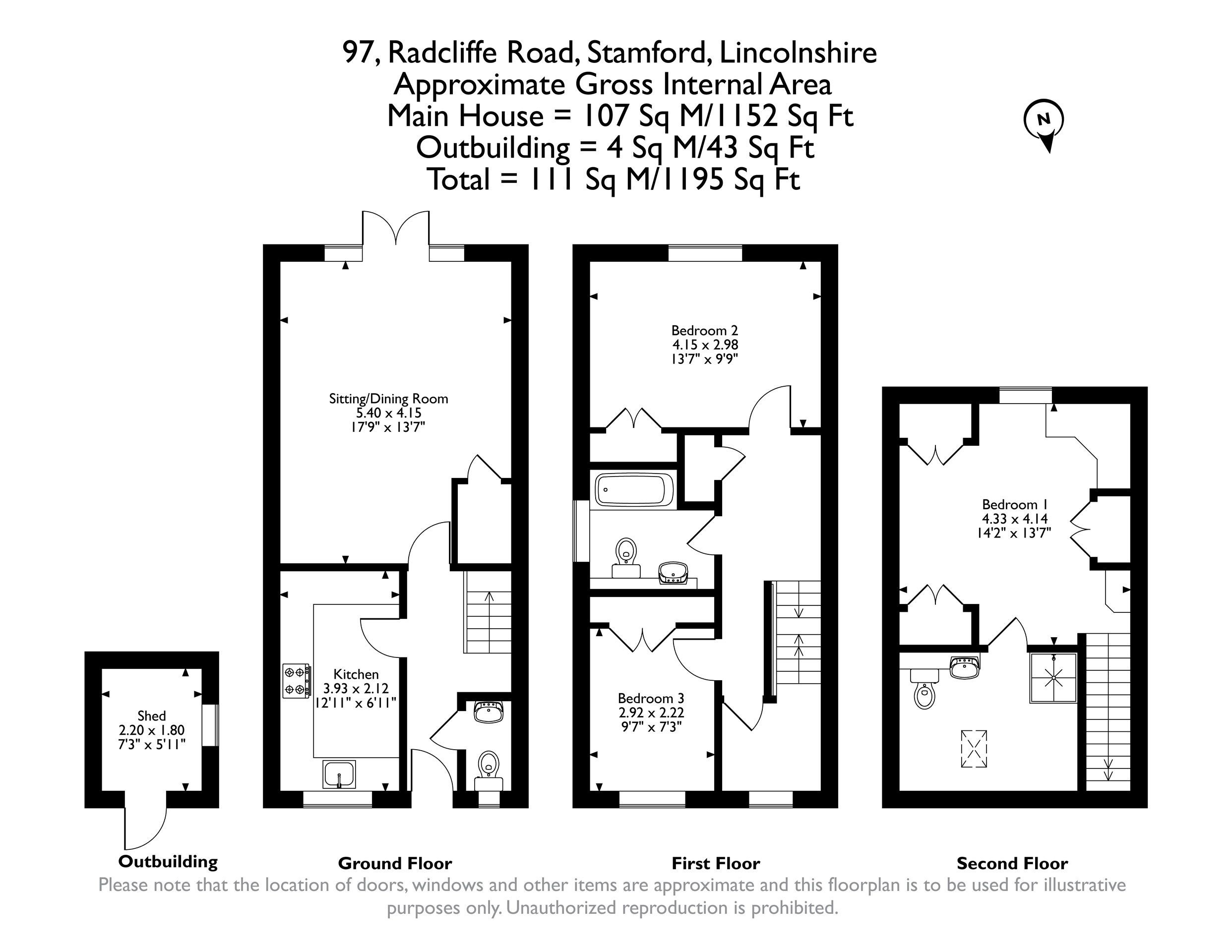 97, Radcliffe Road, Stamford floorplan