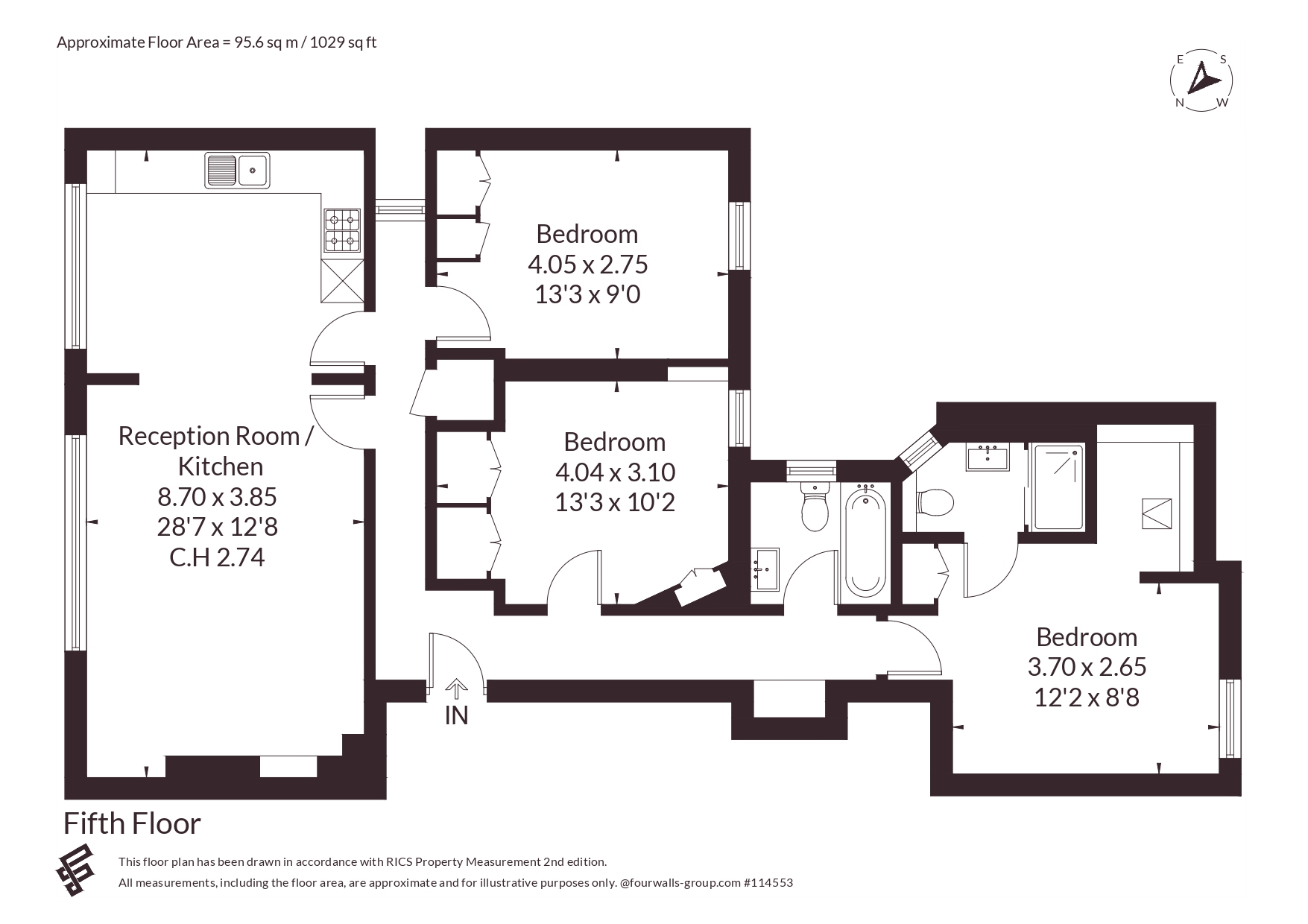 Flat 12, Editha Mansions,, Edith Grove, London floorplan