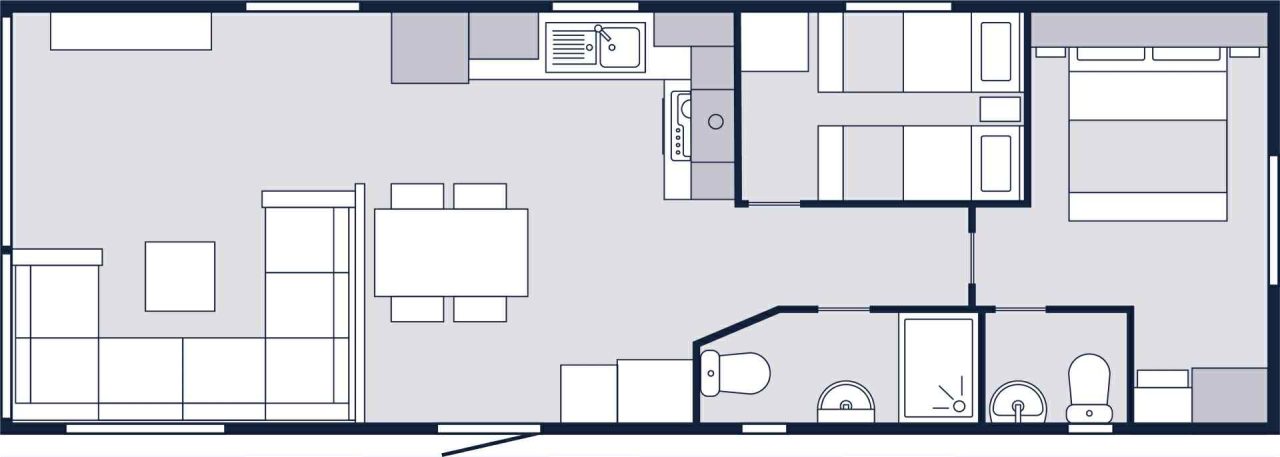 Azure Seas Holiday Village 64, The Street, Lowestoft floorplan
