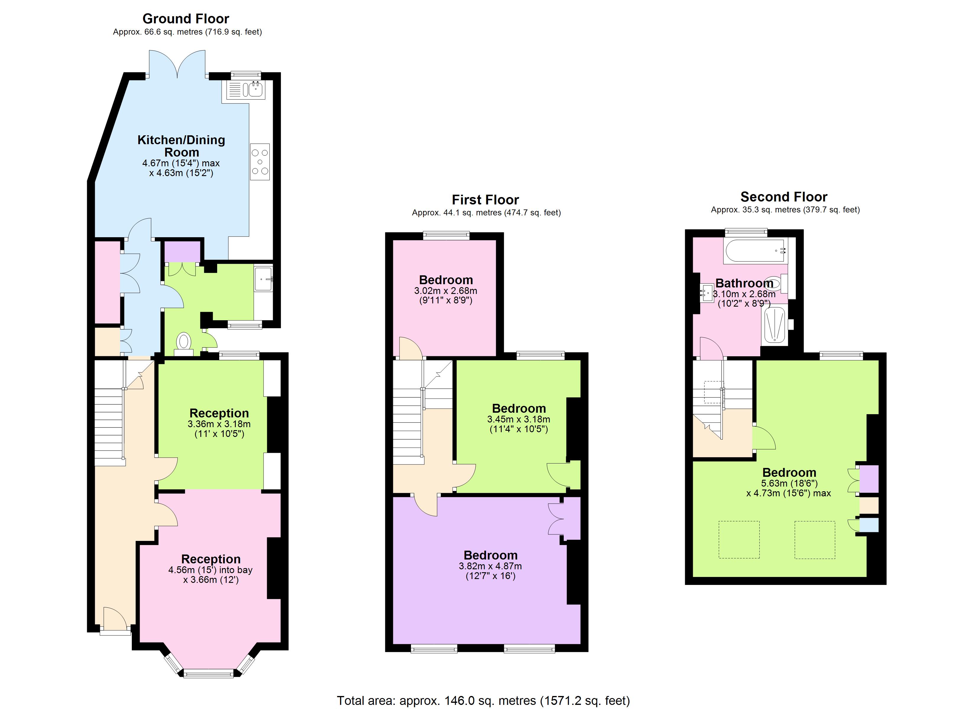 4 Bedrooms Terraced house for sale in Taunton Road, Lee, London SE12