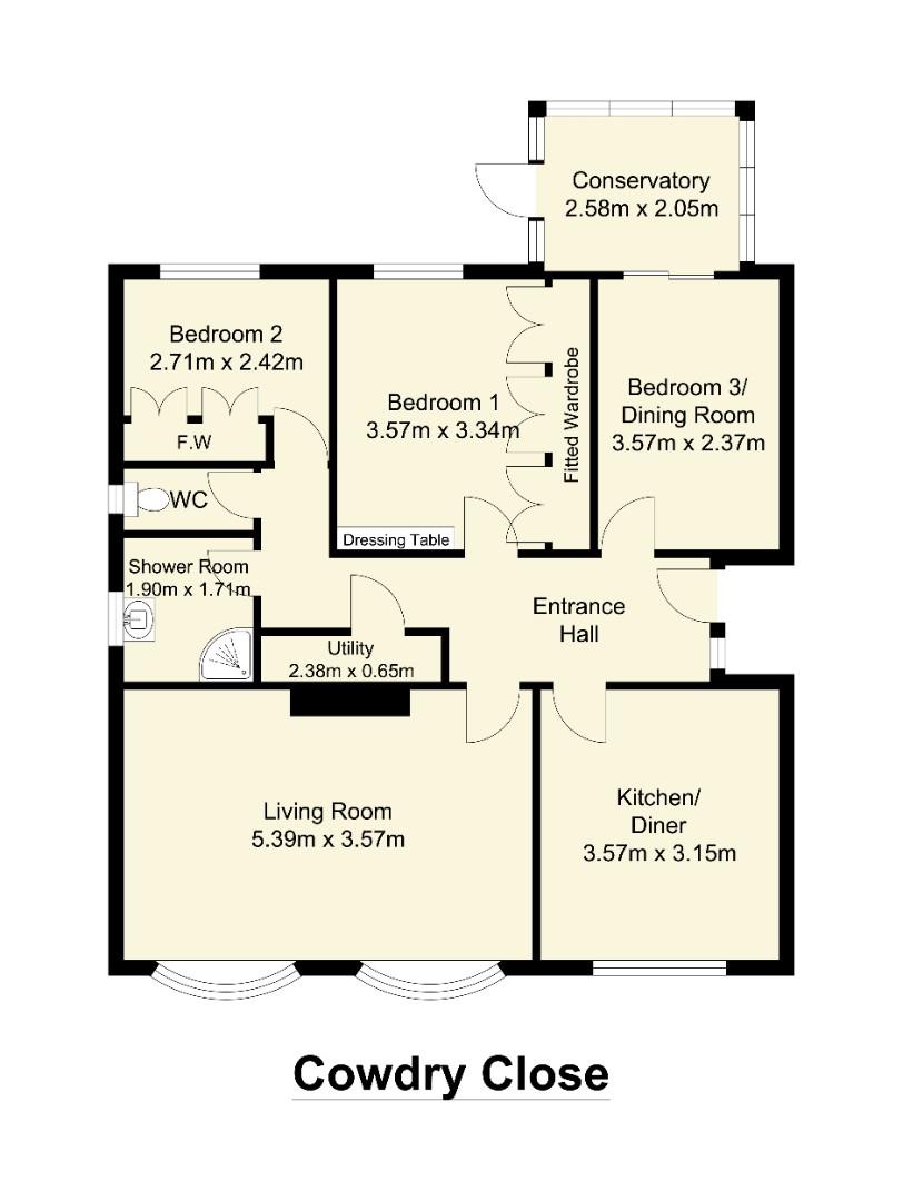 15, Cowdry Close, Dewsbury floorplan