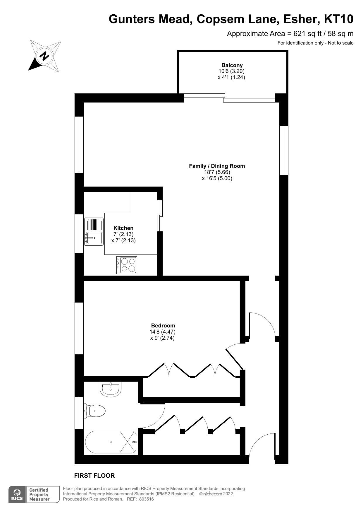Gunters Mead, Esher KT10, 1 bedroom flat for sale 60622129