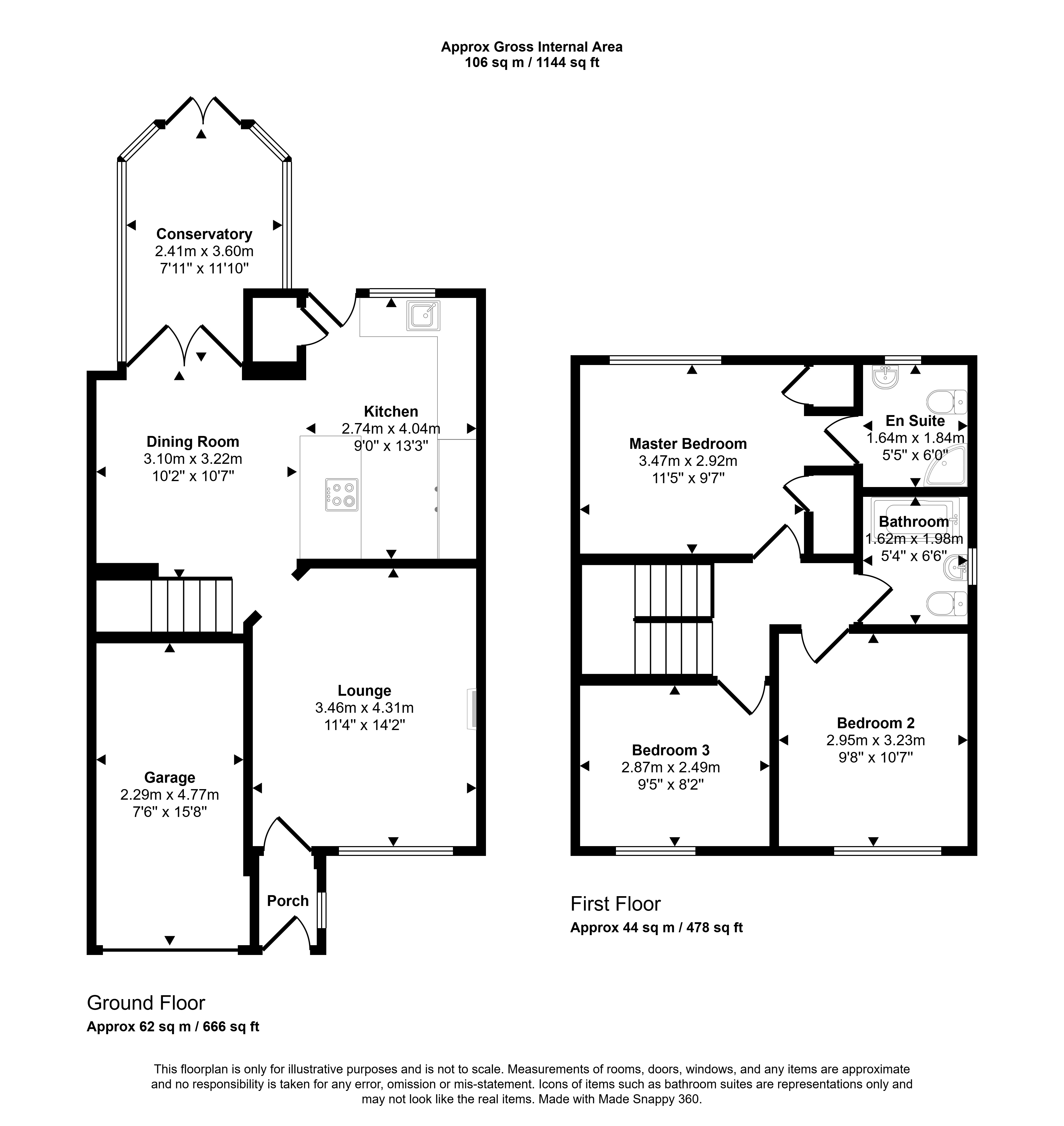 52, Langton Drive, Cramlington floorplan