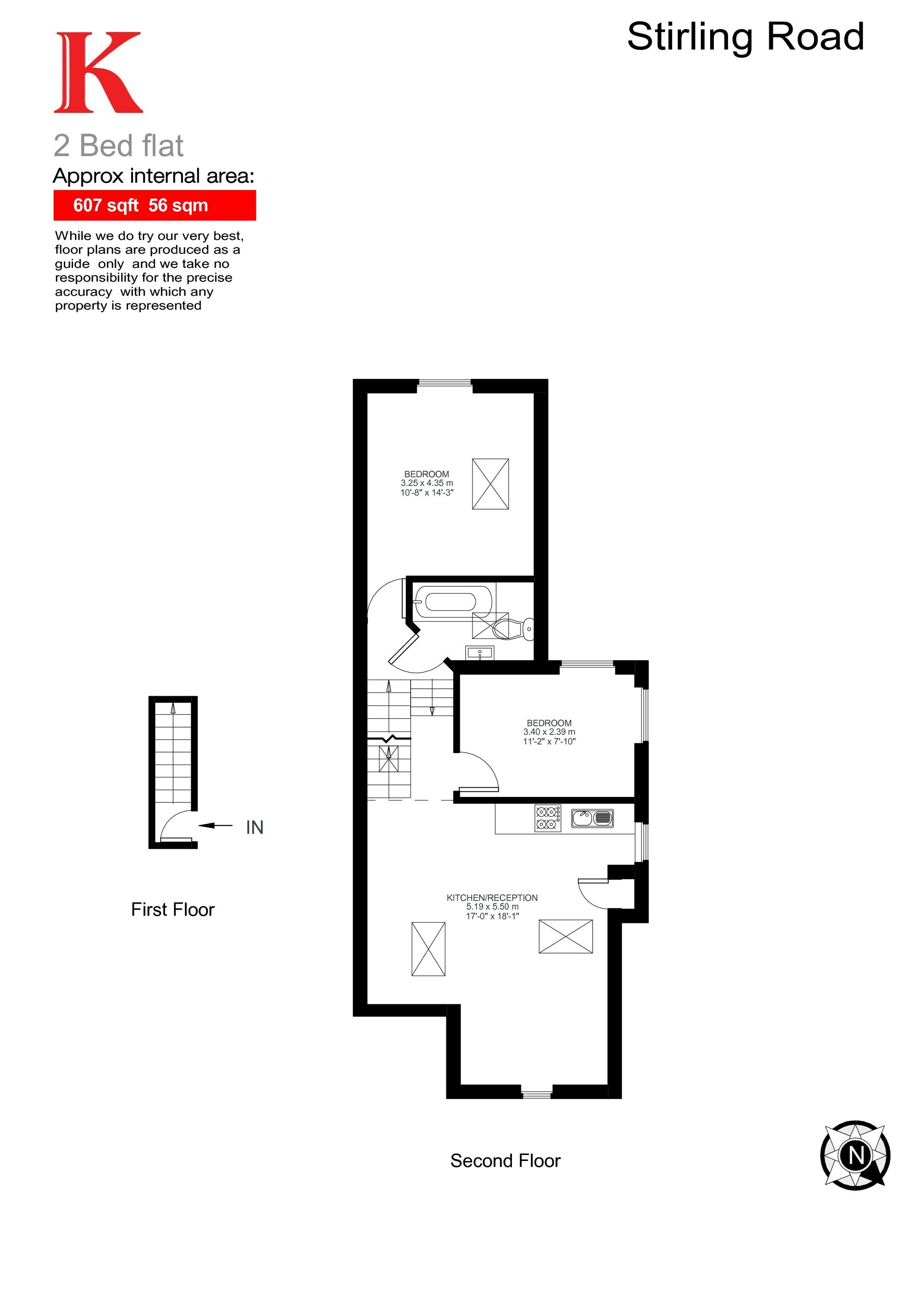 2 Bedrooms Flat to rent in Stirling Road, Stockwell, London SW9