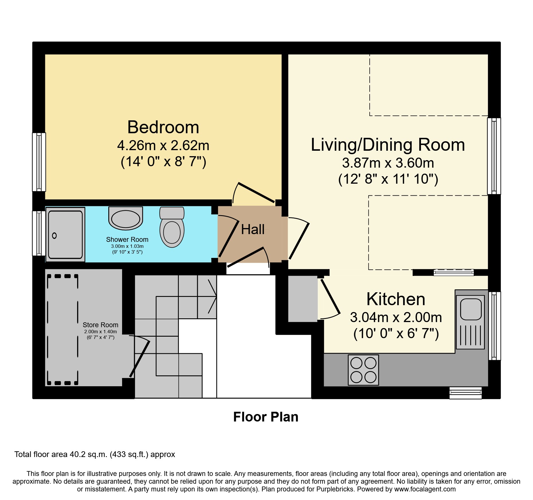 5, flat 6, Carlisle Road, Bridlington floorplan