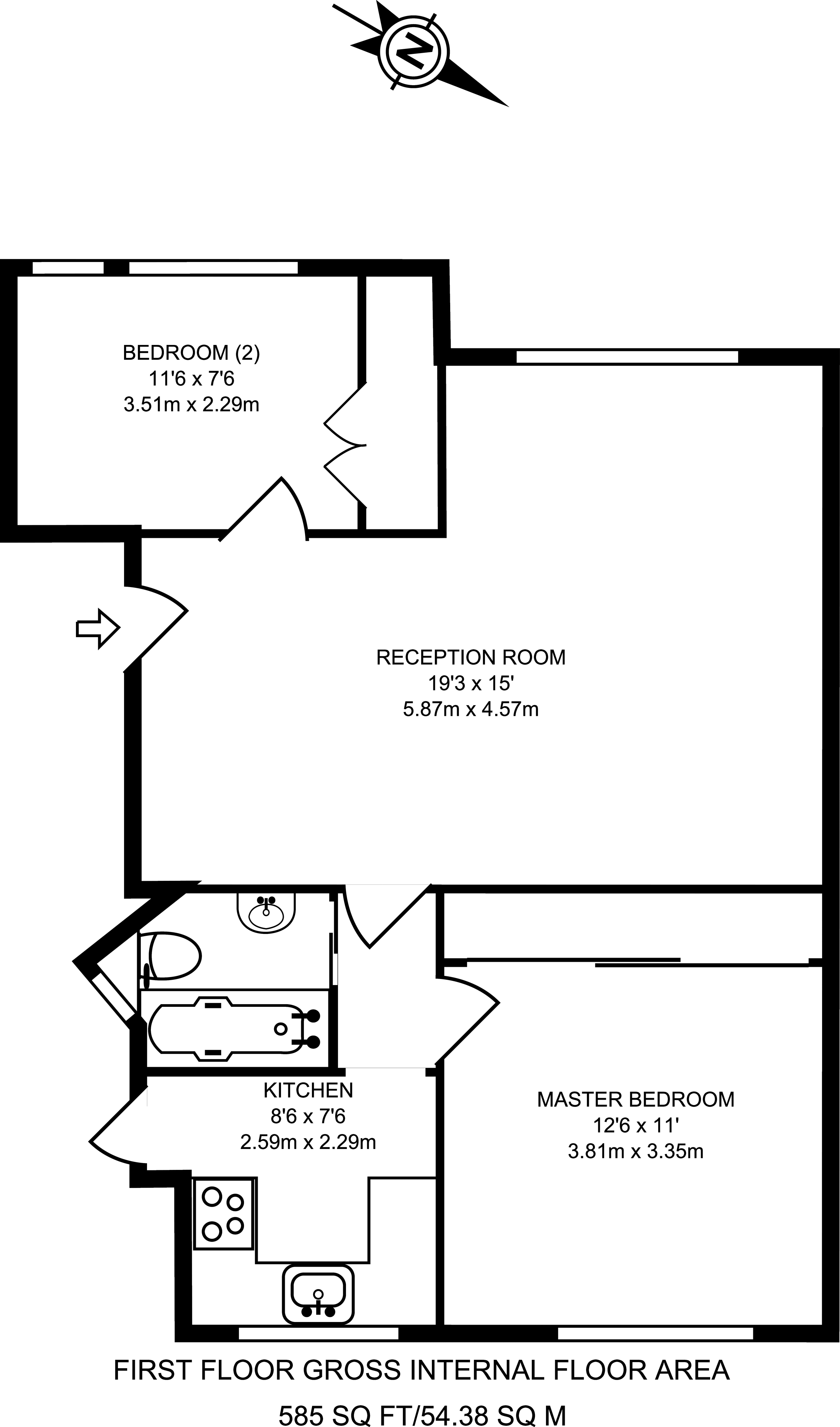 2 Bedrooms Flat to rent in Charlbert Street, St John's Wood NW8