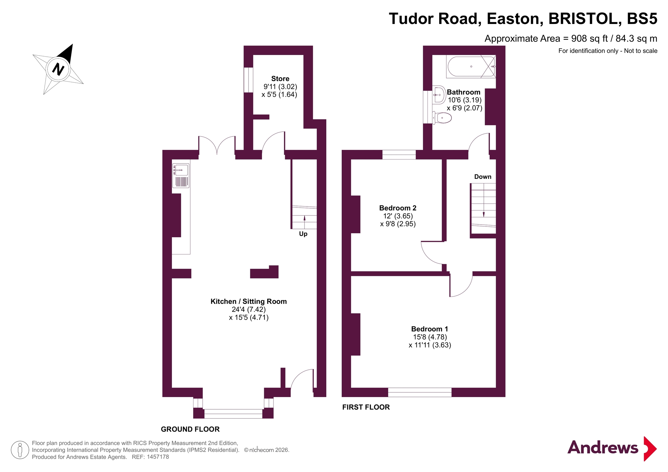 47, Tudor Road, Bristol floorplan