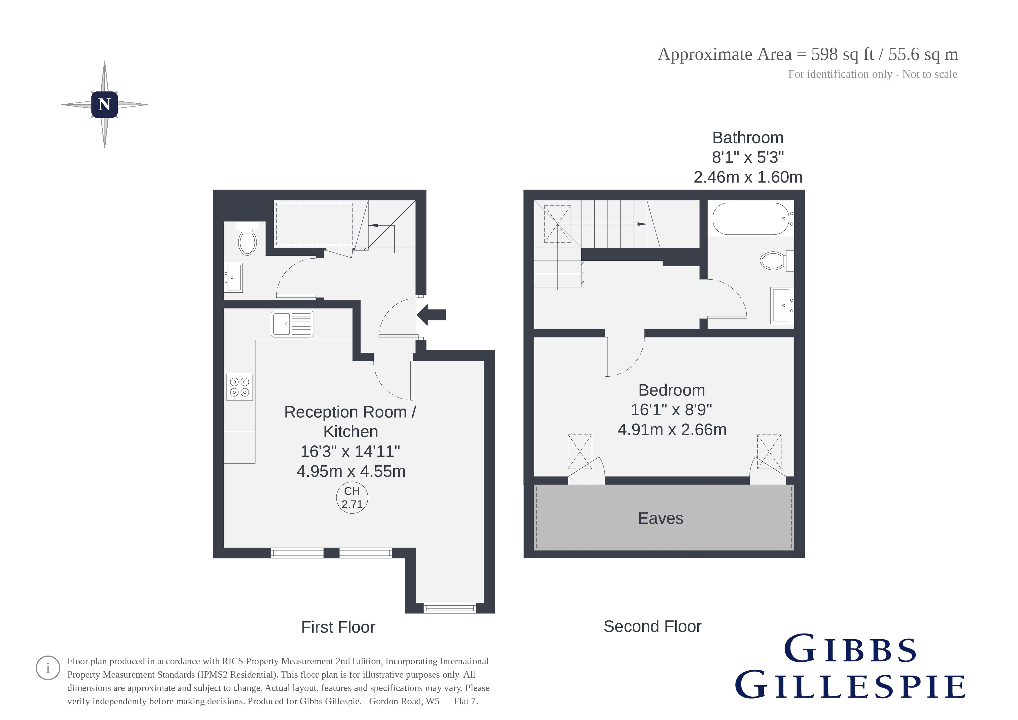 Flat 7, 54, Gordon Road, London floorplan