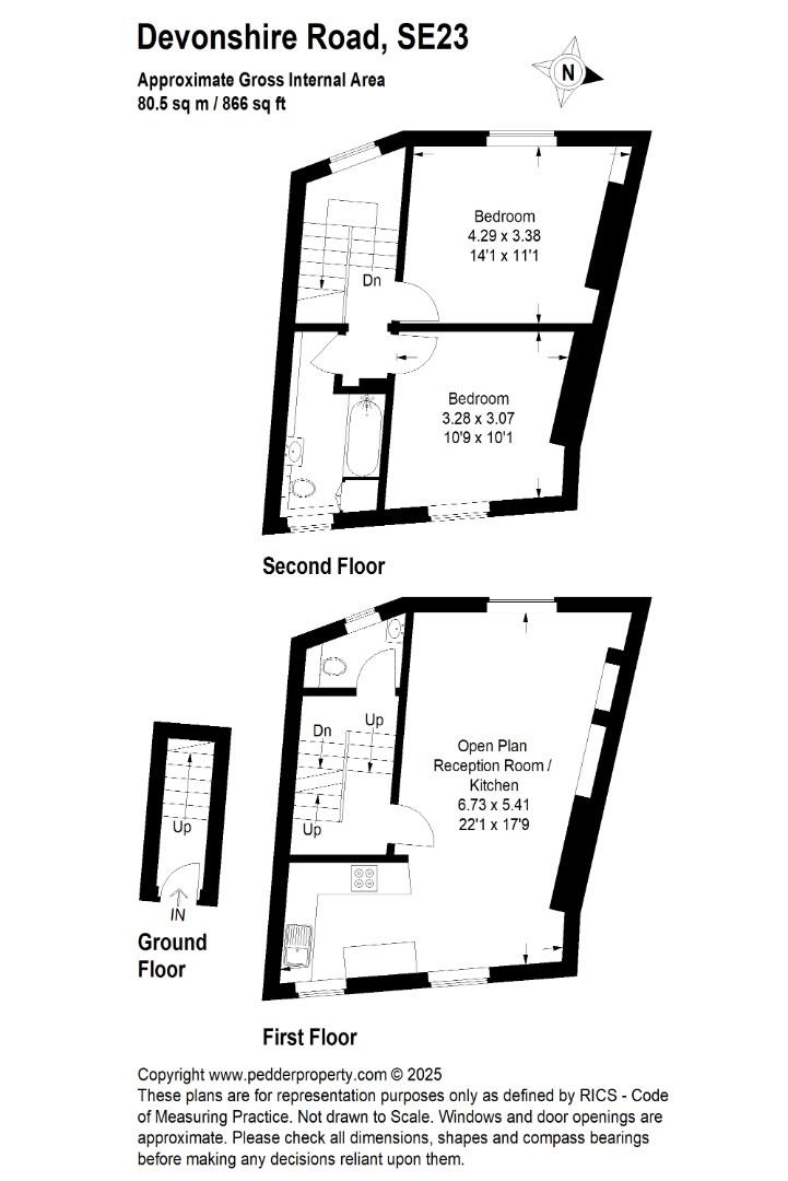Top Floor Flat, 21, Devonshire Road, London floorplan