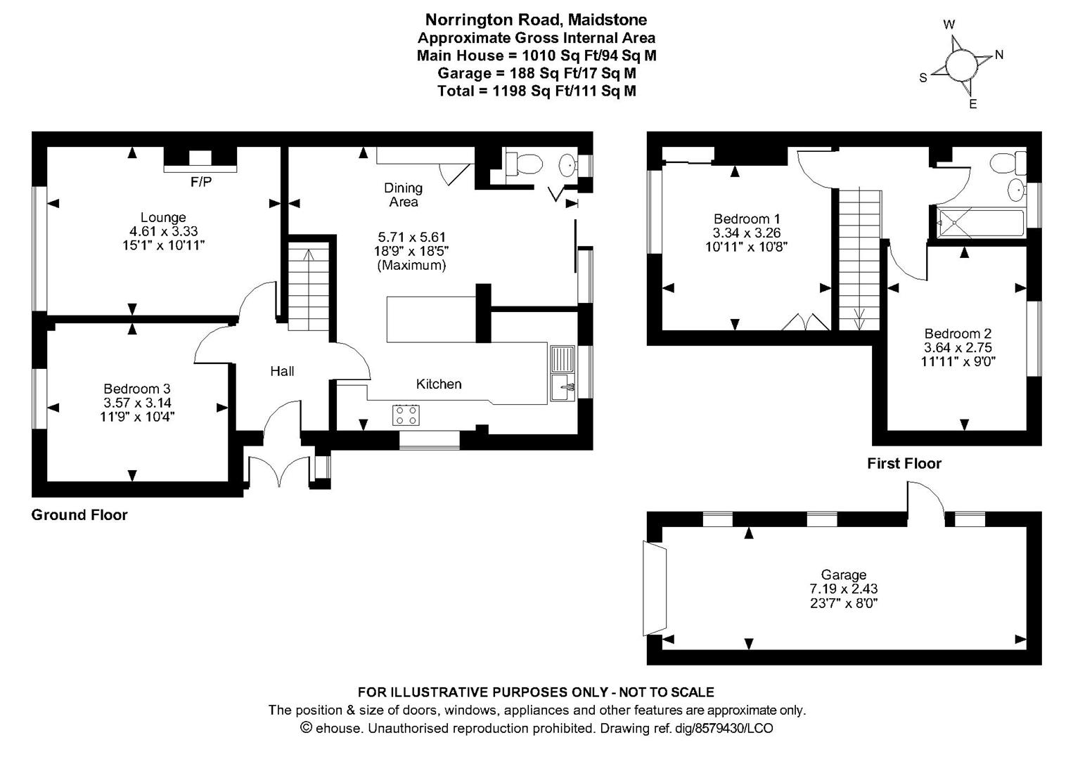 Norrington Road, Maidstone ME15, 3 bedroom semidetached house for sale