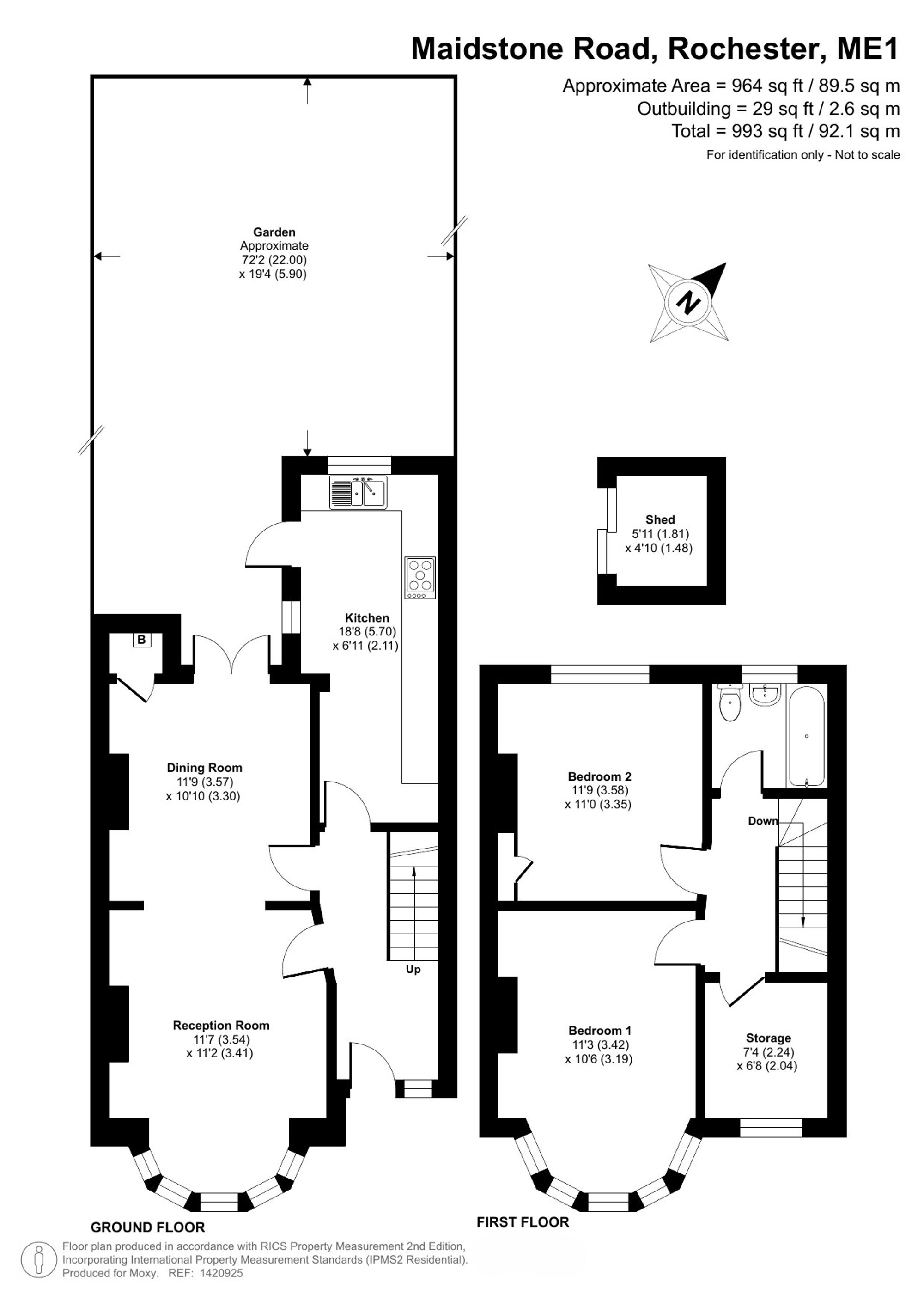 86 Maidstone Road, Rochester floorplan