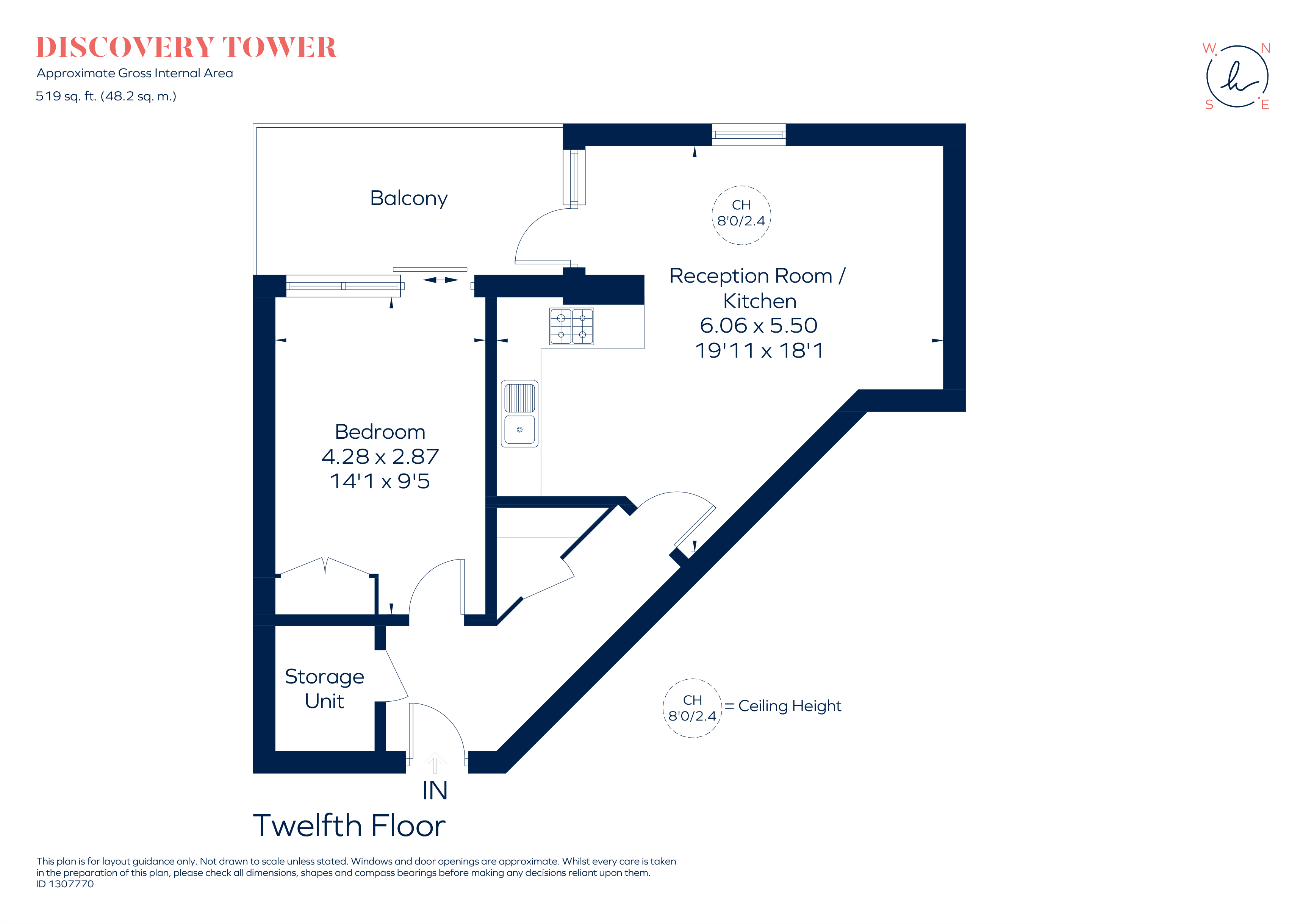 108, Discovery Tower, 1, Terry Spinks Place, London floorplan