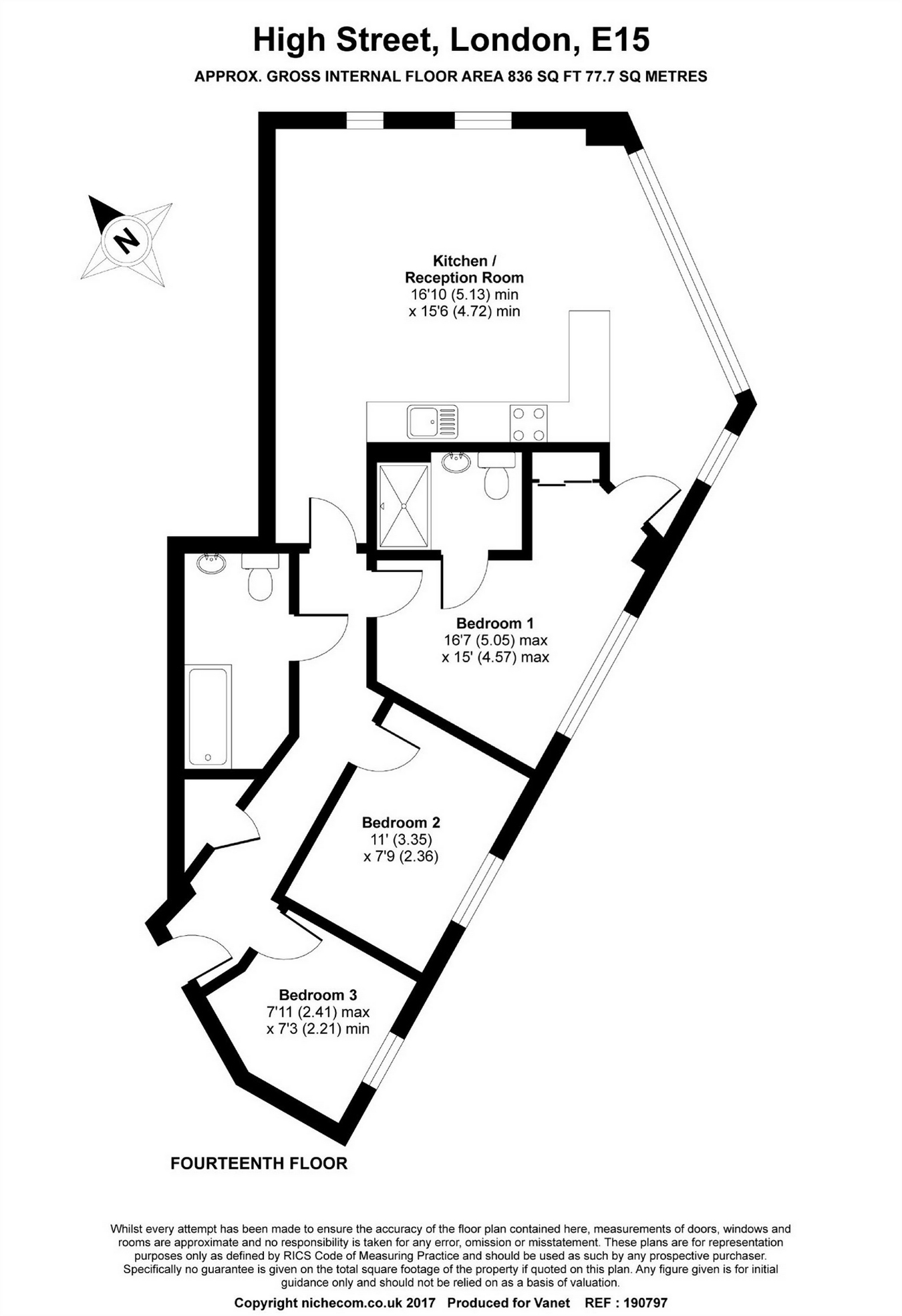 3 Bedrooms Flat to rent in City West Tower, 6 High Street, London E15