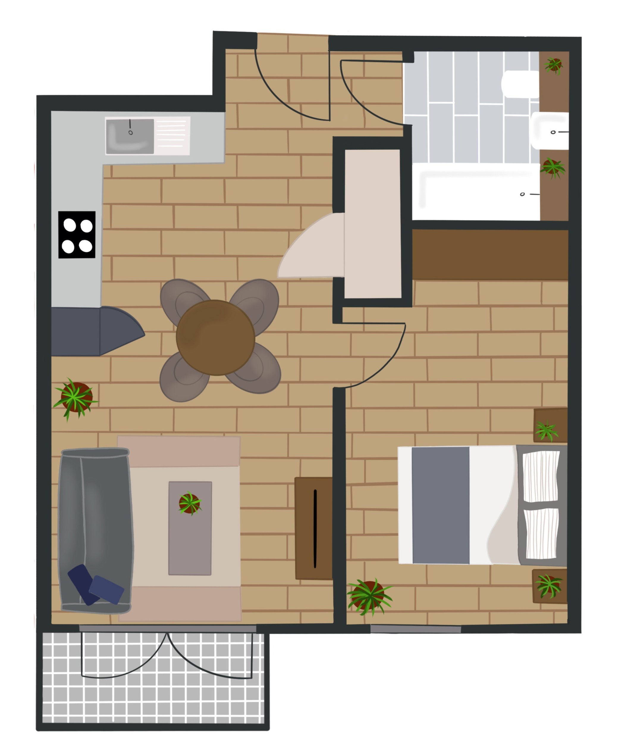 170, Enclave Birmingham City, 149 Hurst St, Birmingham floorplan