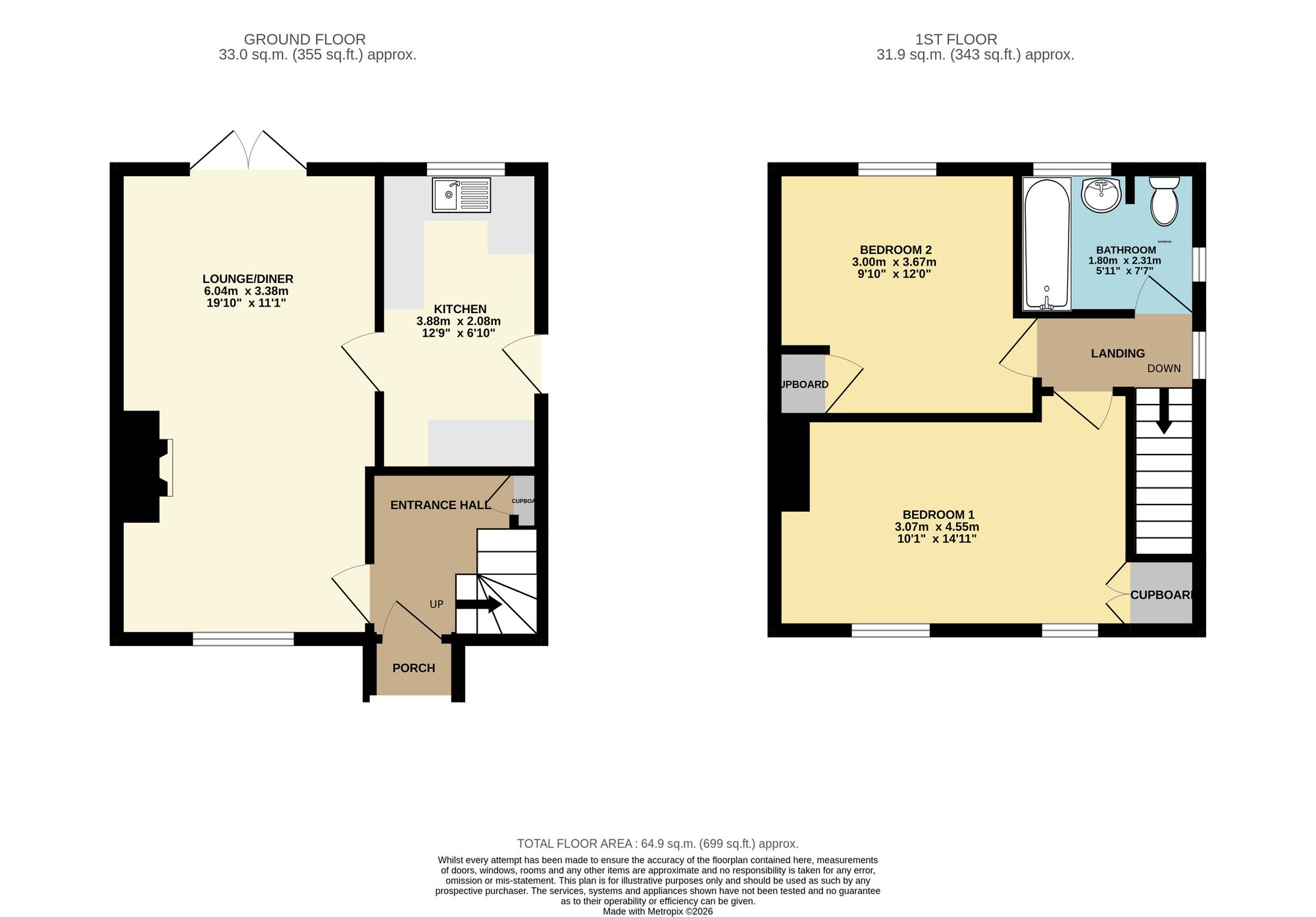 2 Lansdowne Road, Chesterfield floorplan