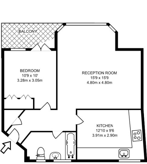 1 Bedrooms Flat to rent in Abbey Road, London NW8