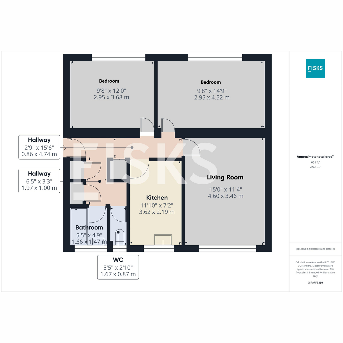 Flat Flat 2, Castle Court, Castle Lane, Benfleet floorplan