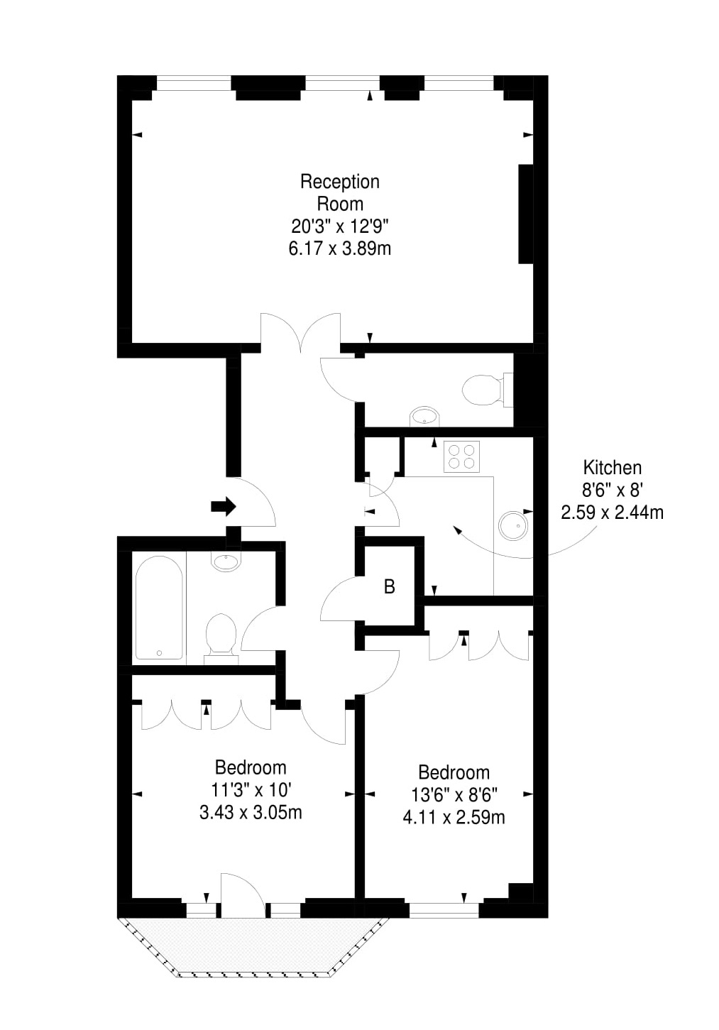 2 Bedrooms Flat to rent in Lexham Gardens, Kensington W8