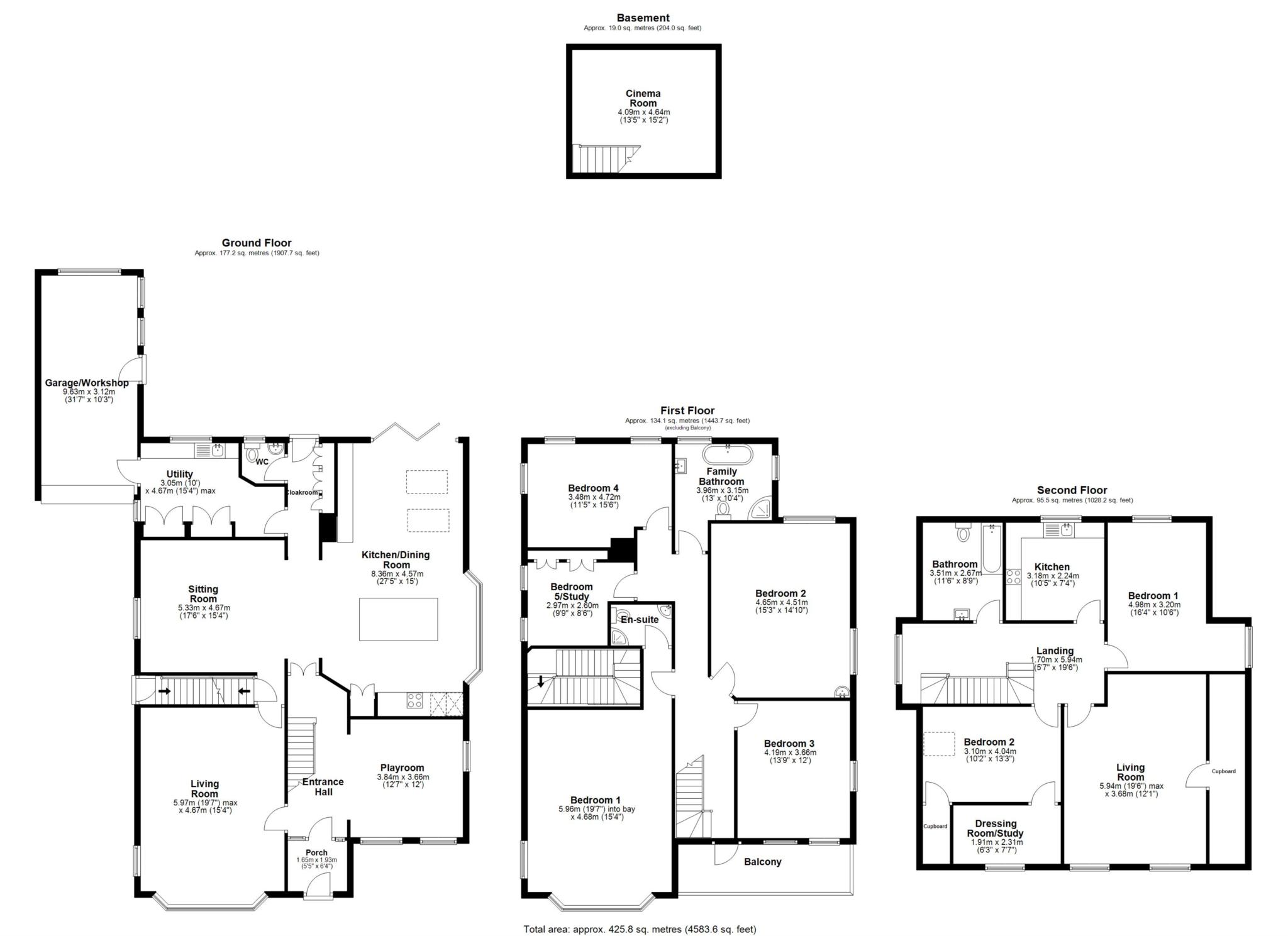 64, St. Peters Avenue, Reading floorplan