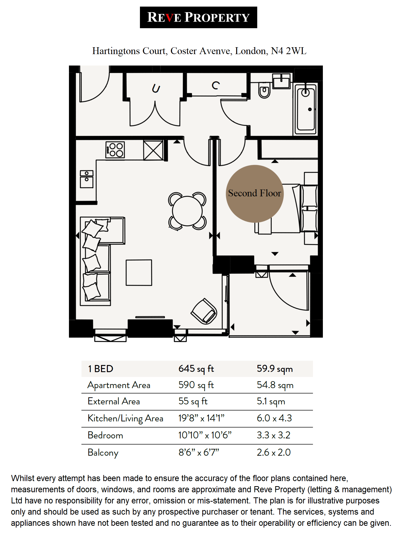 Hartingtons Court, Coster Avenue, London floorplan