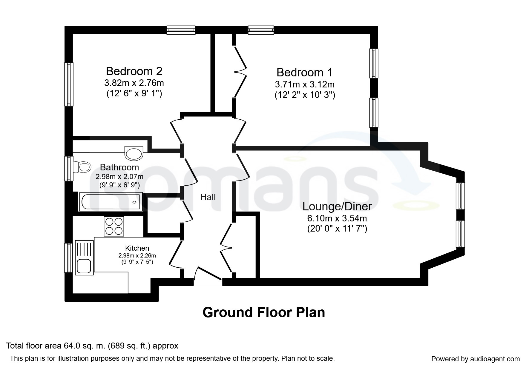 2 Bedrooms Flat to rent in Oceana Crescent, Basingstoke RG22