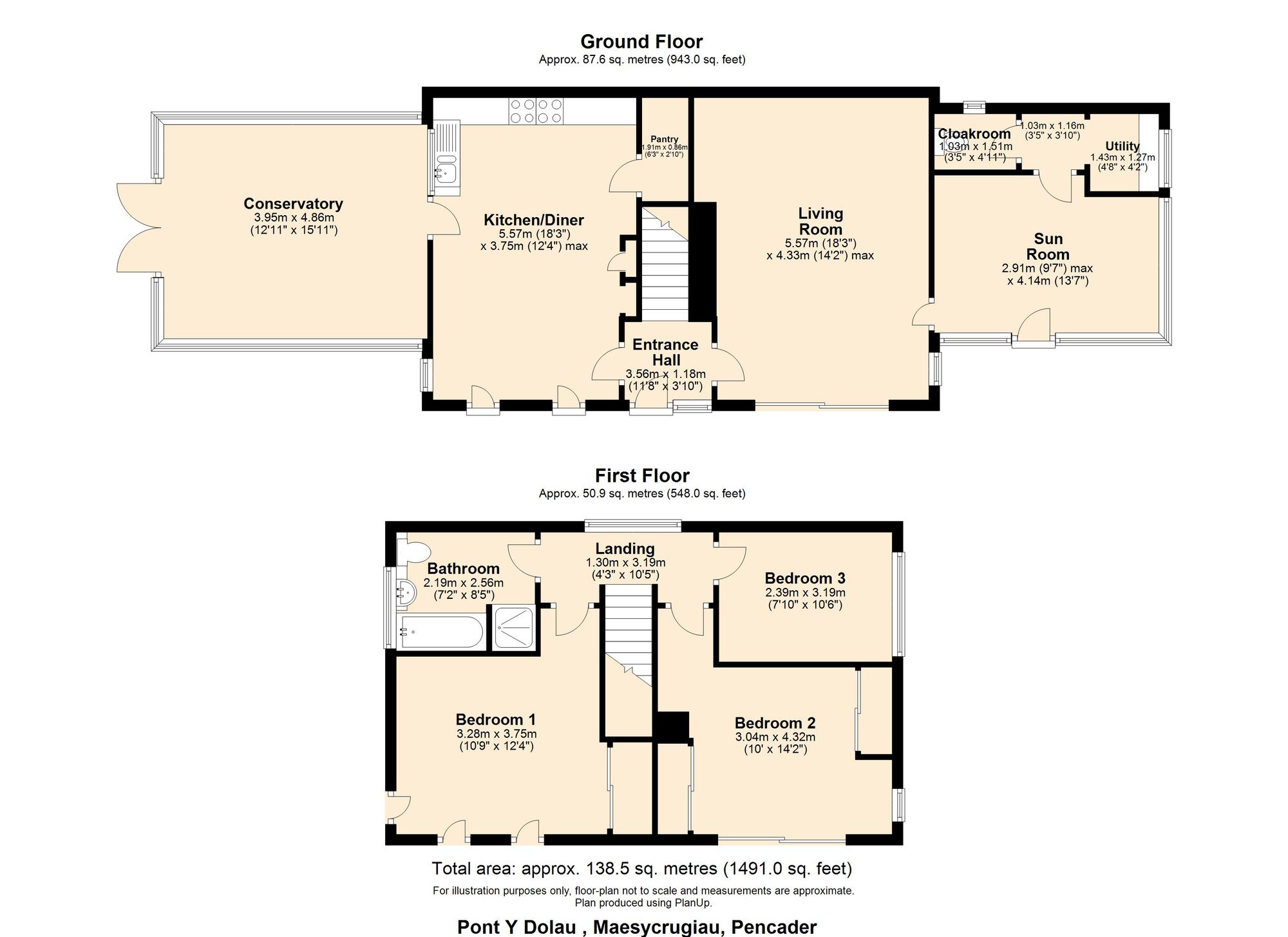Pontydolau, Pencader floorplan