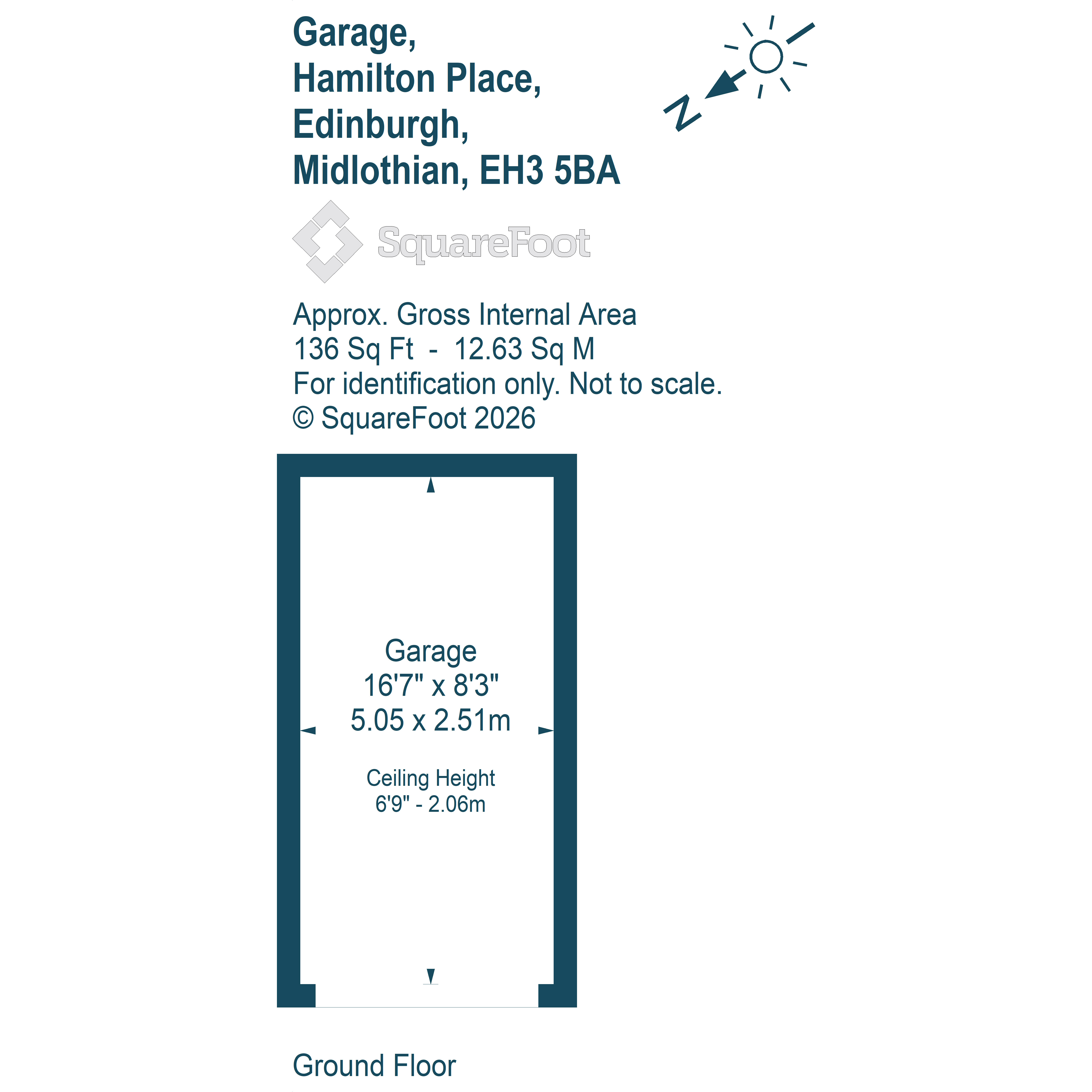 Garage, 19/5, Hamilton Place, Edinburgh floorplan