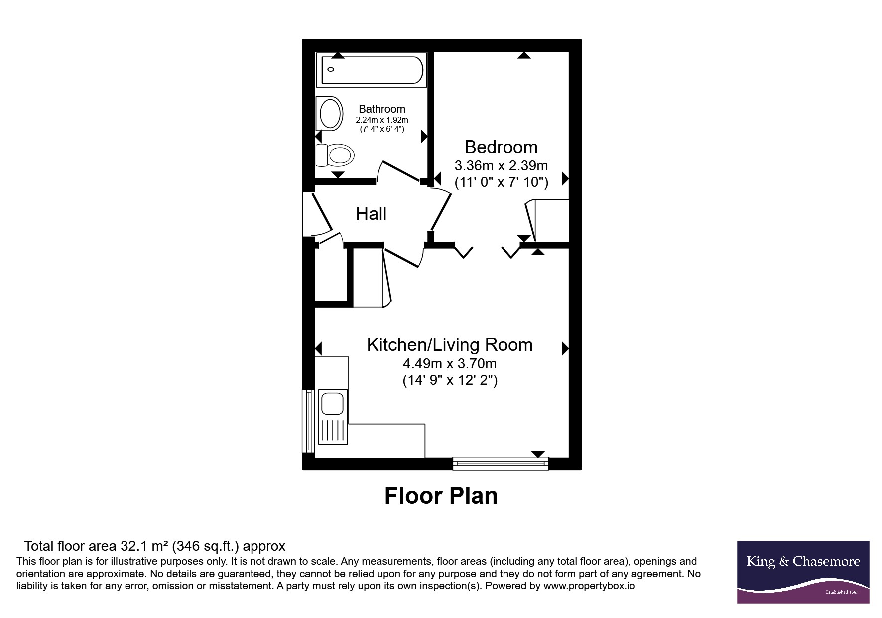 Flat 4, Hampden Court, 75, Chesswood Road, West Sussex floorplan