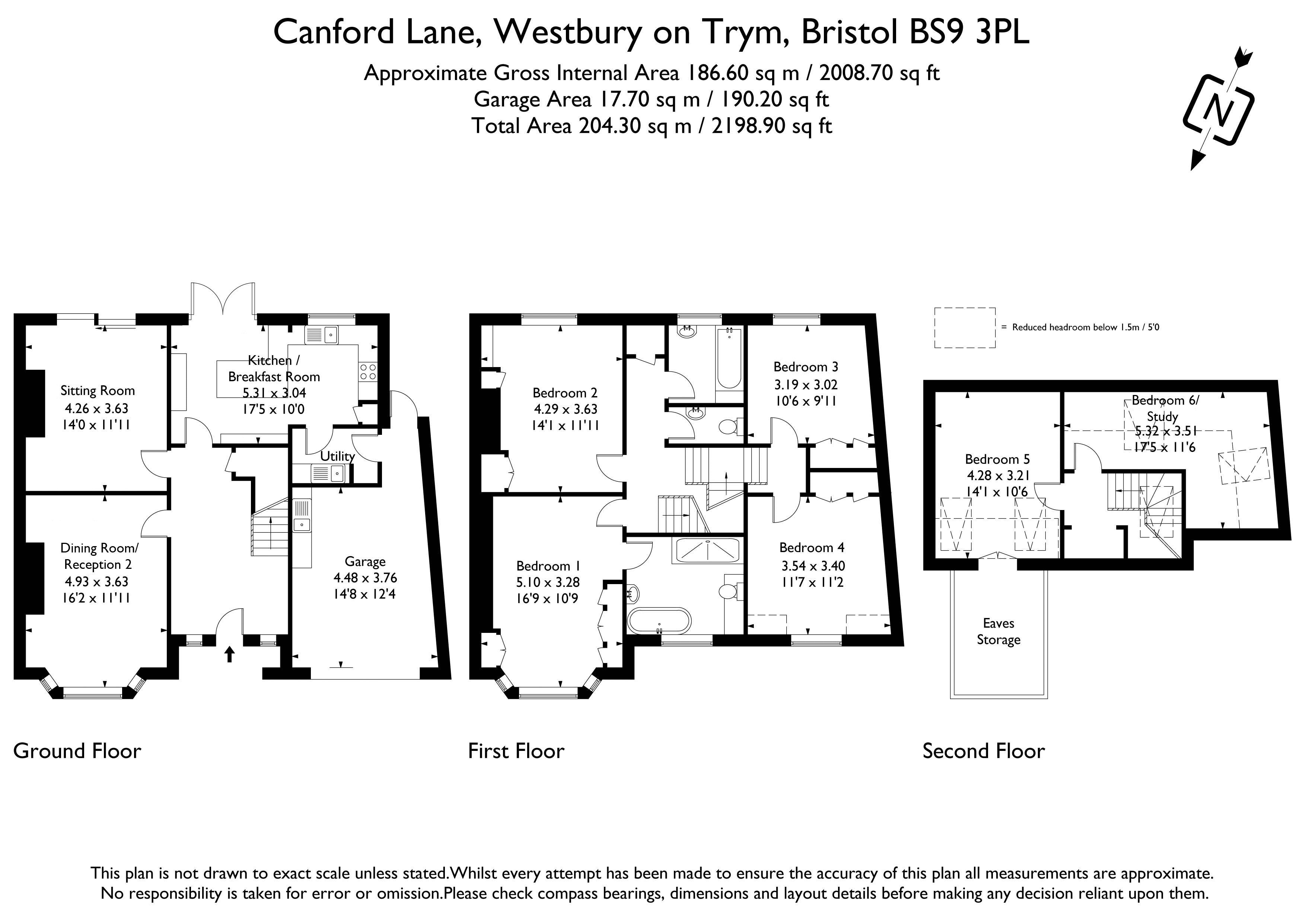280, Canford Lane, Bristol floorplan