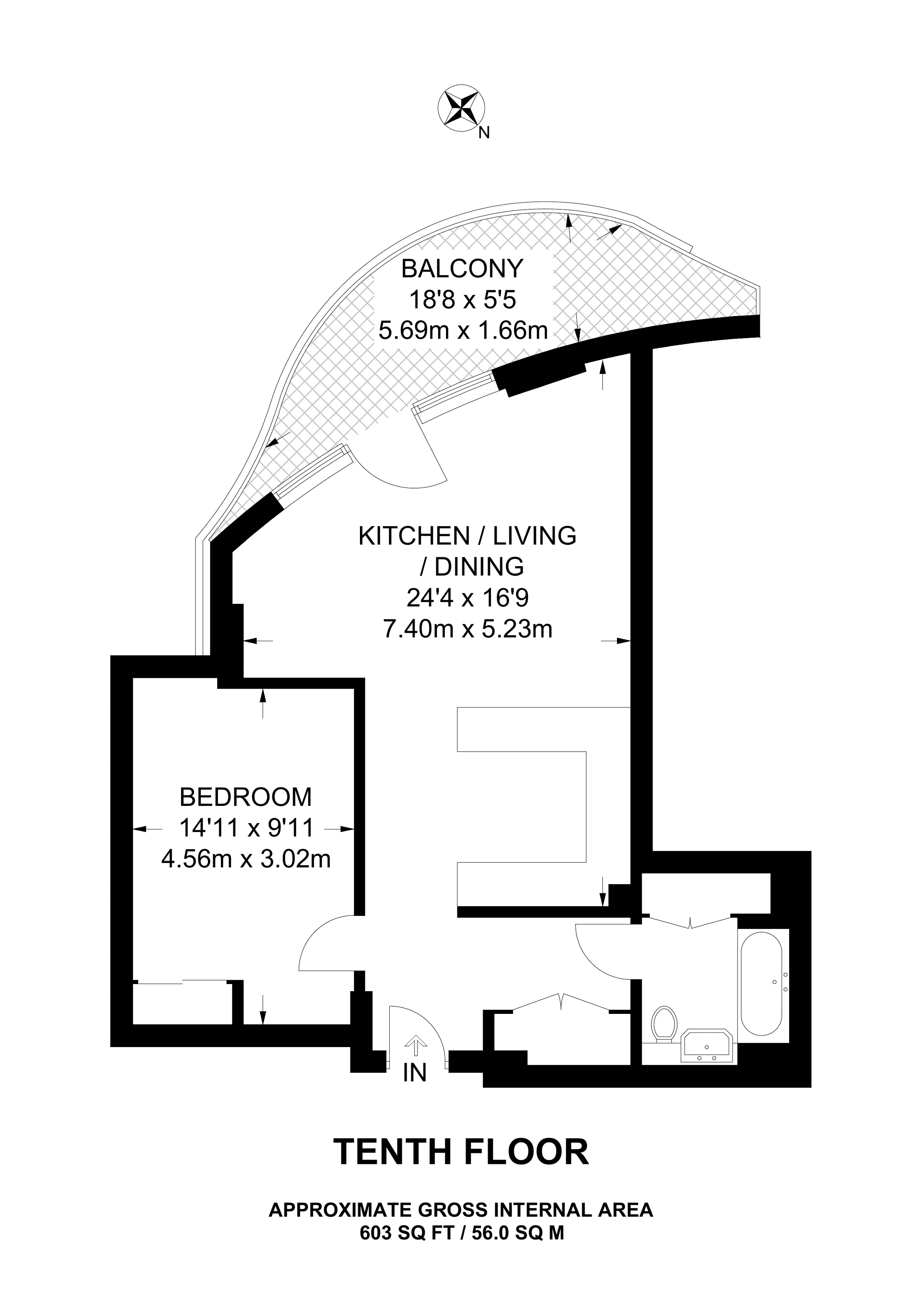 1 Bedrooms Flat to rent in 360 Barking, Barking IG11