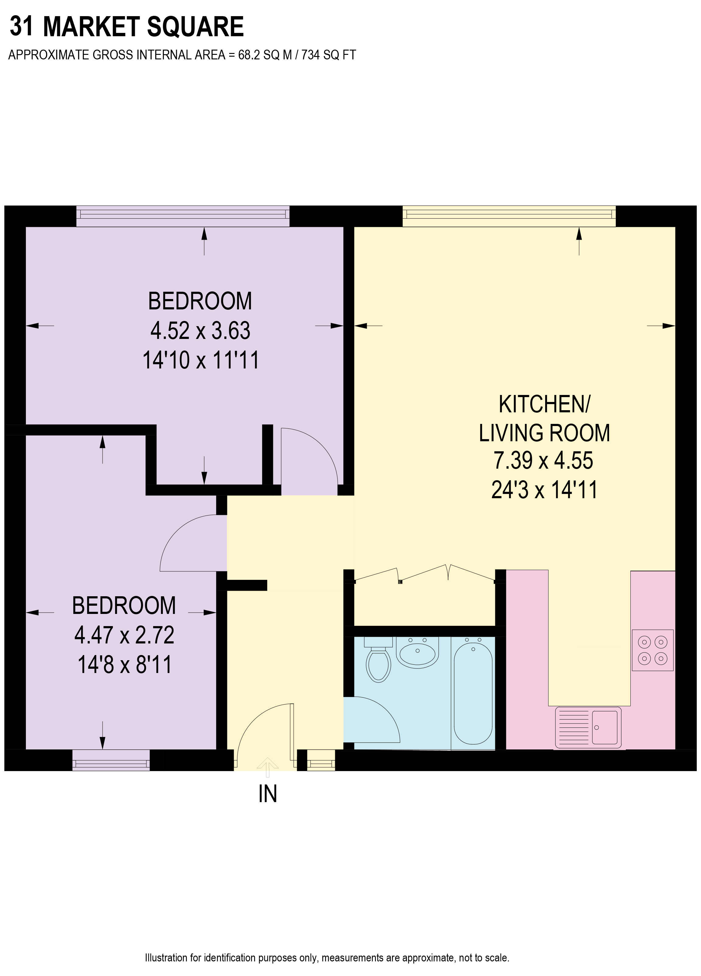 2 Bedrooms Flat to rent in Market Square, Woodhouse, Sheffield S13