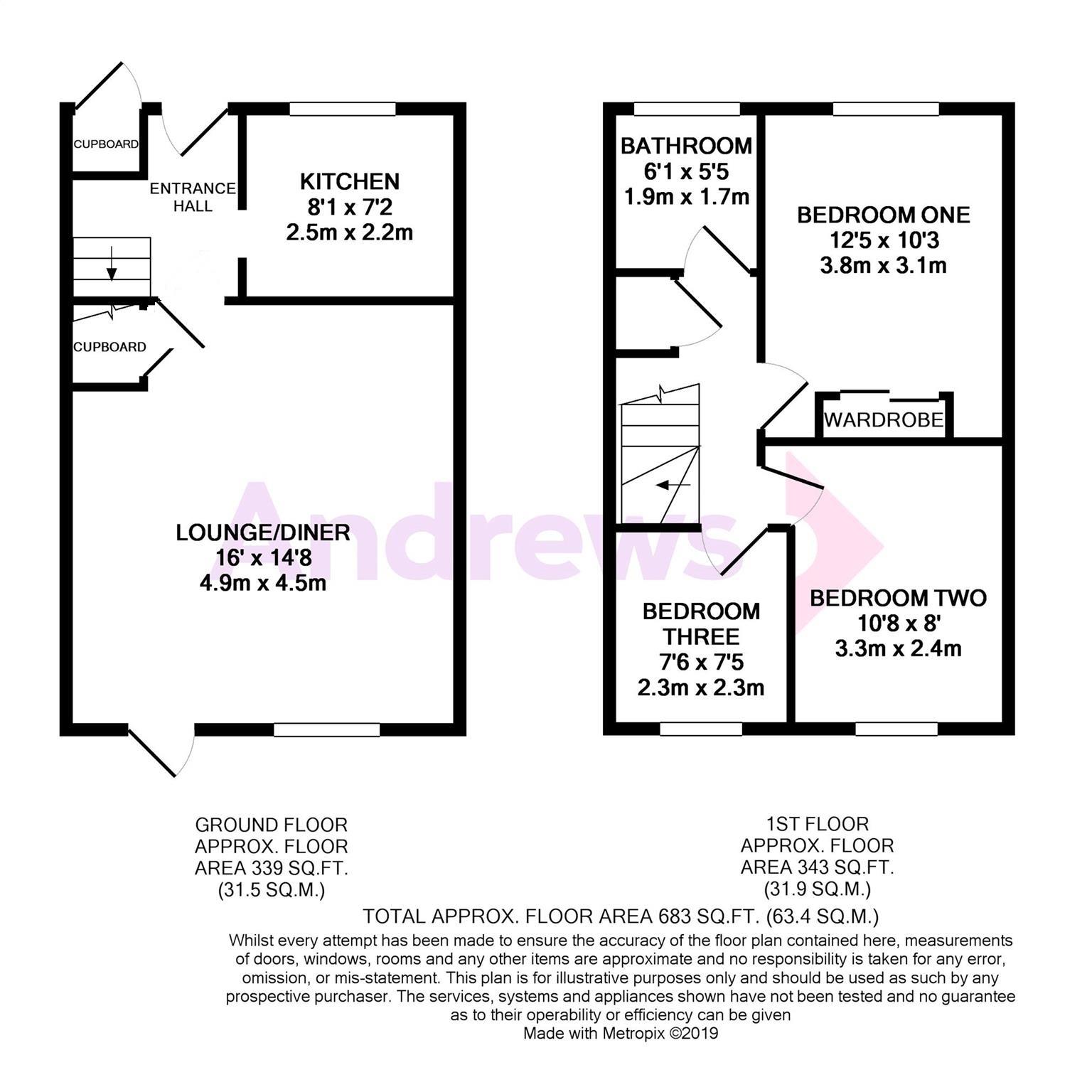 3 Bedrooms Terraced house for sale in Broadmead, Horley RH6