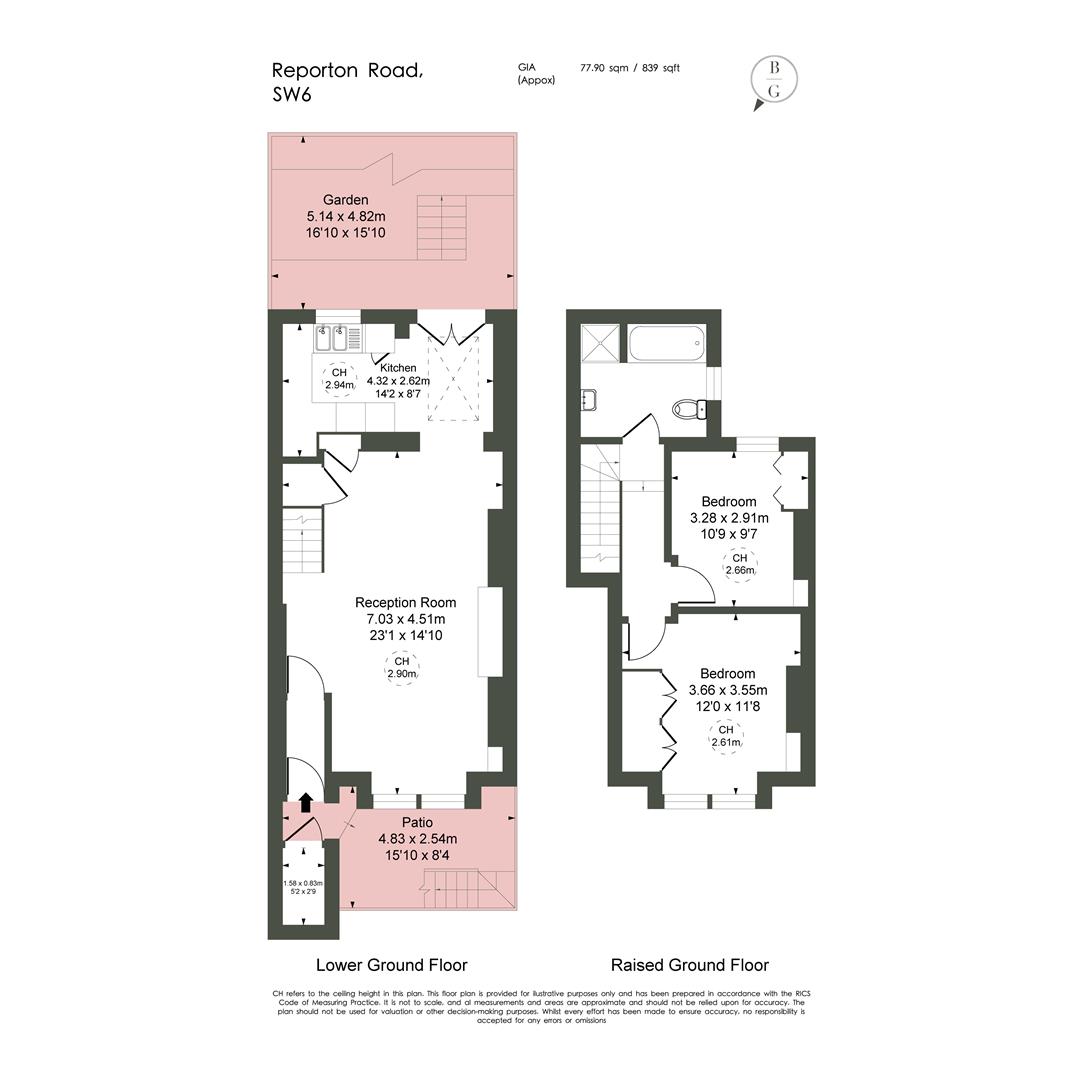 77A, Reporton Road, Fulham floorplan