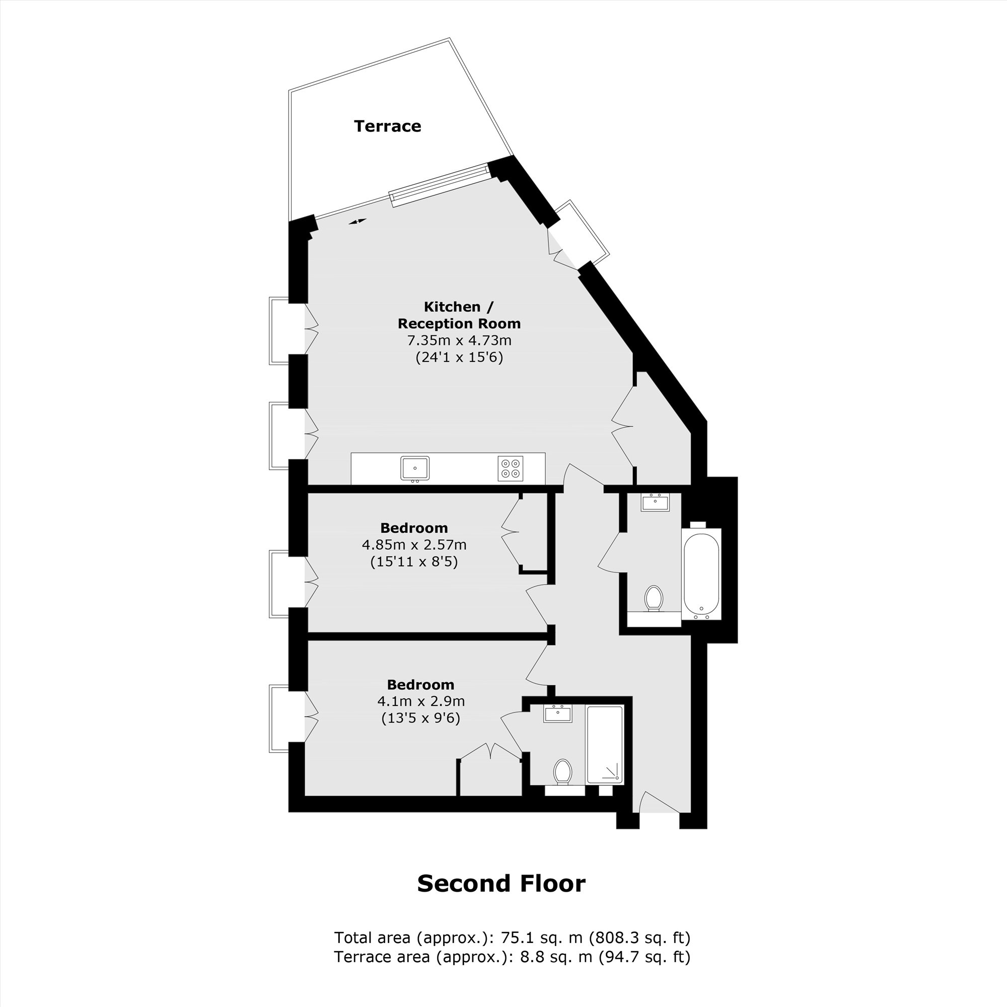 Flat 6, Hannell House, 26, Hannell Road, London floorplan